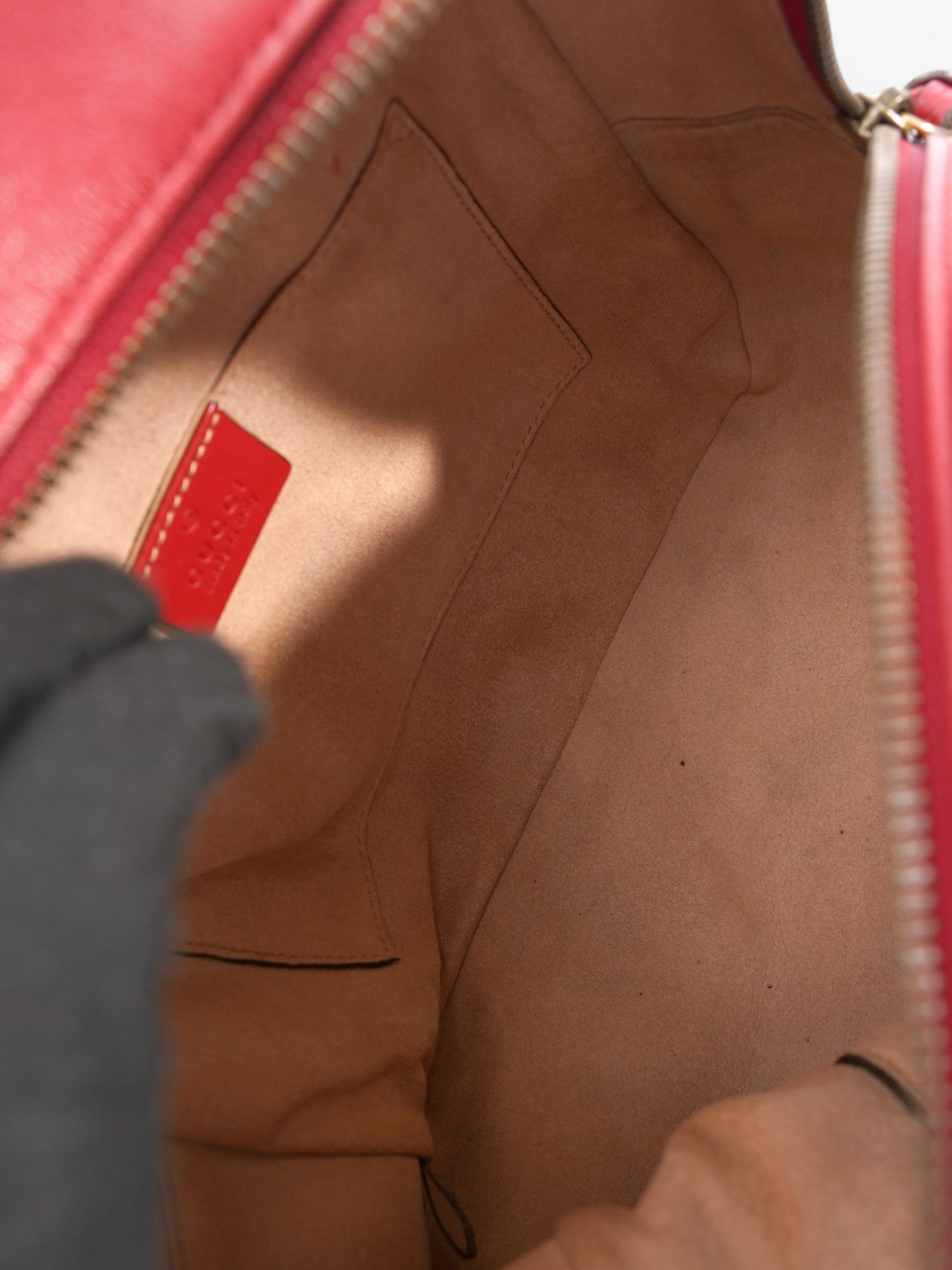Gucci Marmont Backpack Red Matelasse Leather