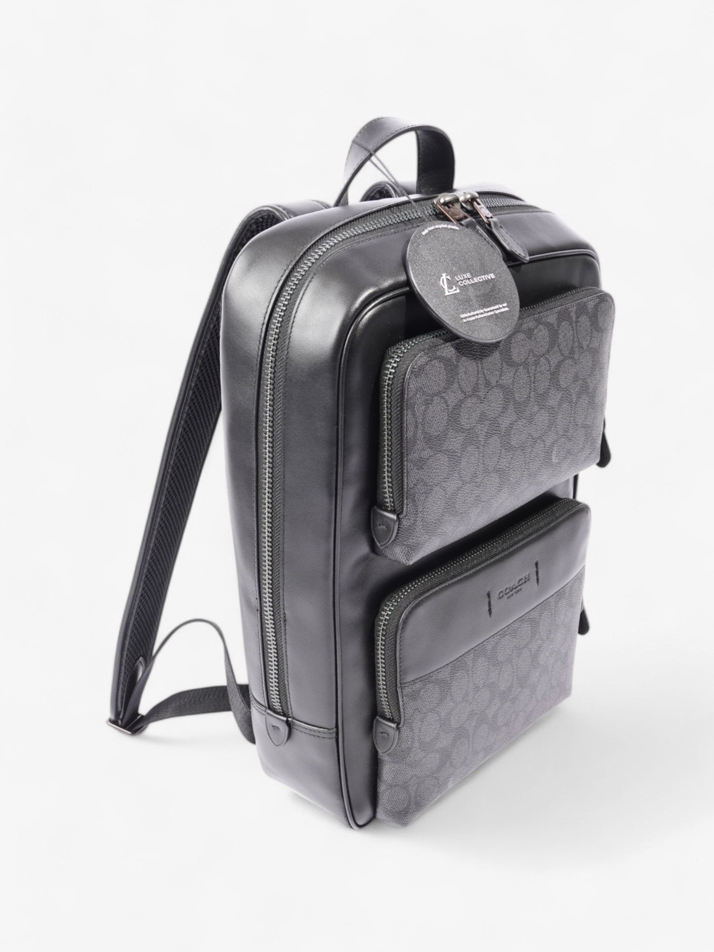 Coach Gotham Backpack Black Coated Canvas