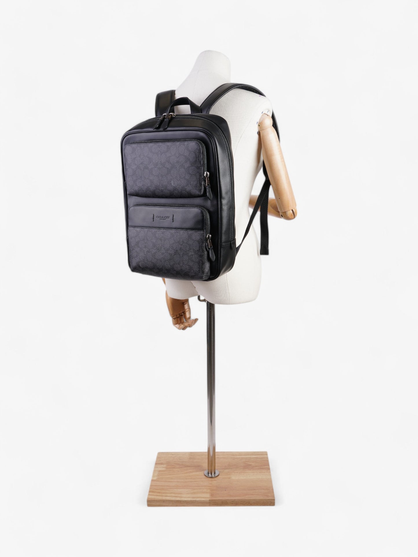 Coach Gotham Backpack Black Coated Canvas