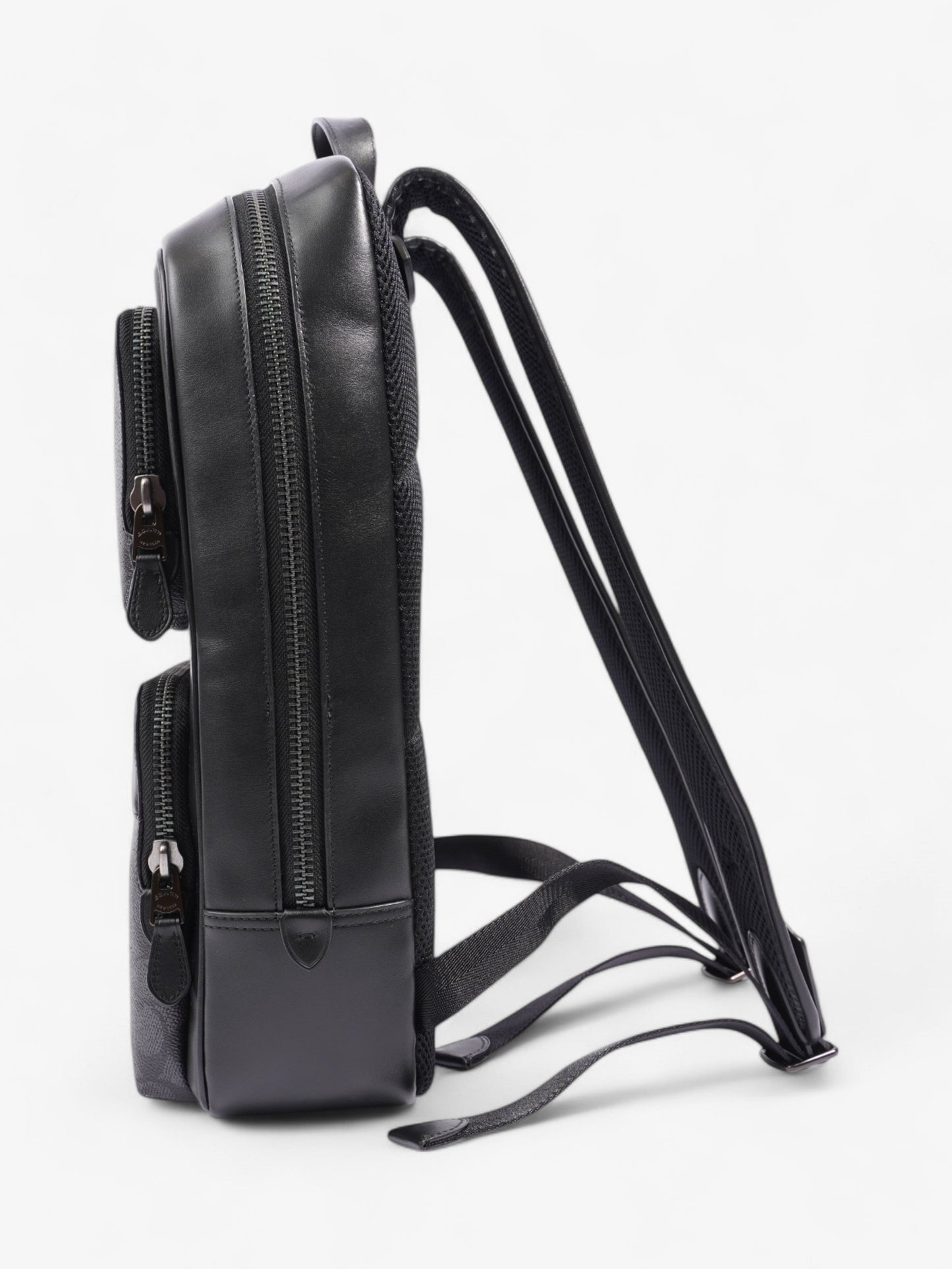 Coach Gotham Backpack Black Coated Canvas