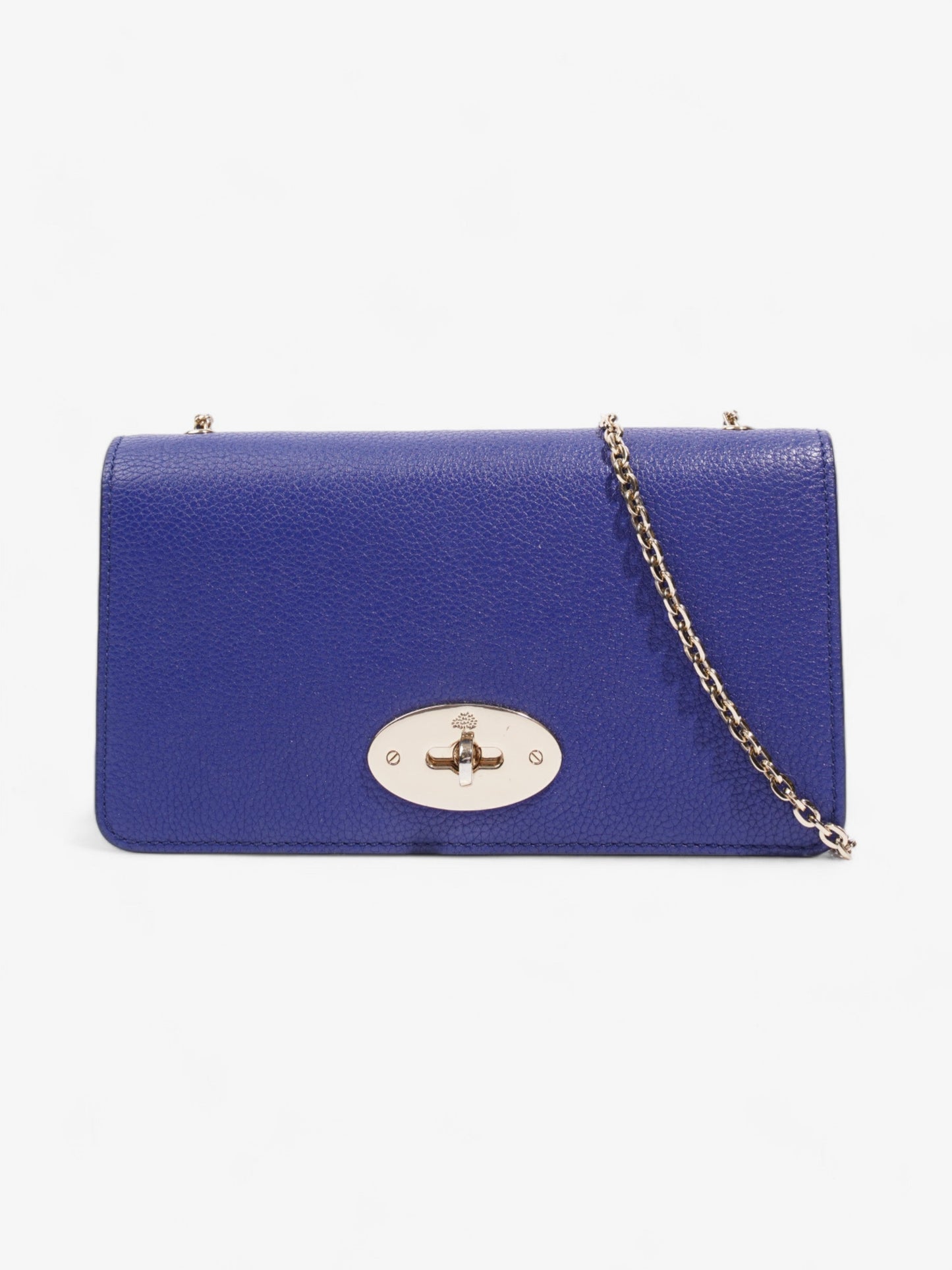 Mulberry Bayswater Clutch Wallet On Chain Blue Leather