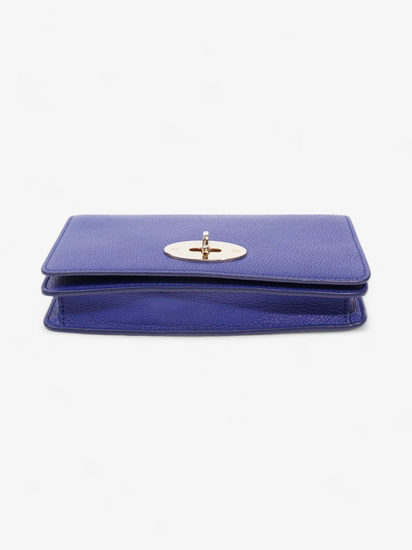 Mulberry Bayswater Clutch Wallet On Chain Blue Leather