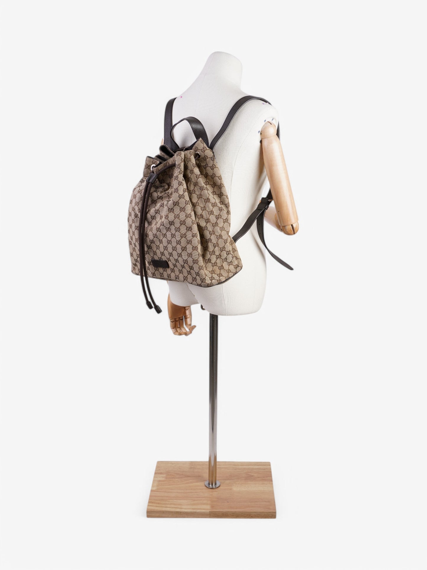 Gucci Drawstring Backpack GG Supreme Canvas