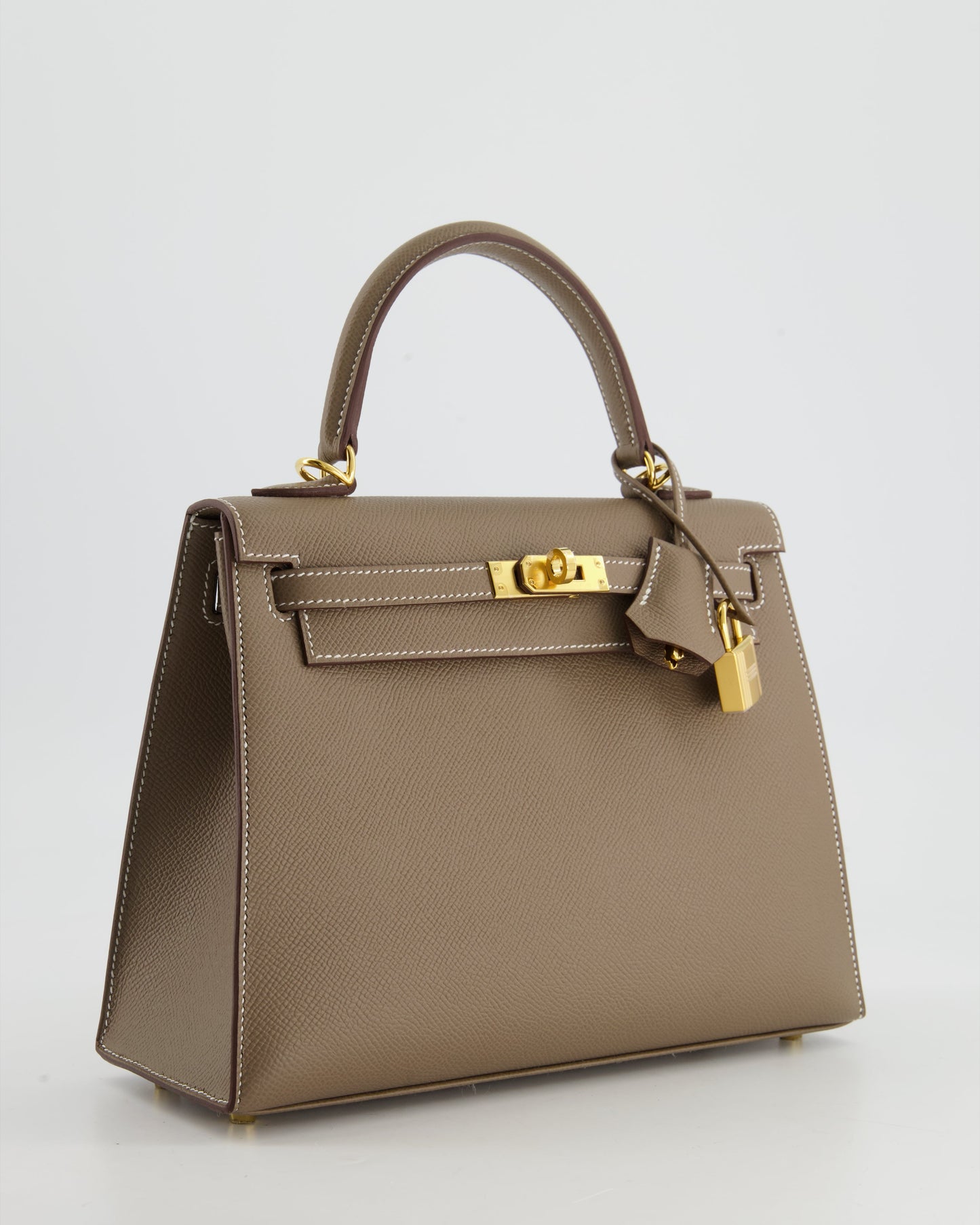 *HOLY GRAIL* Hermès Kelly 25cm spectre shops in Etoupe Epsom Leather and Gold Hardware