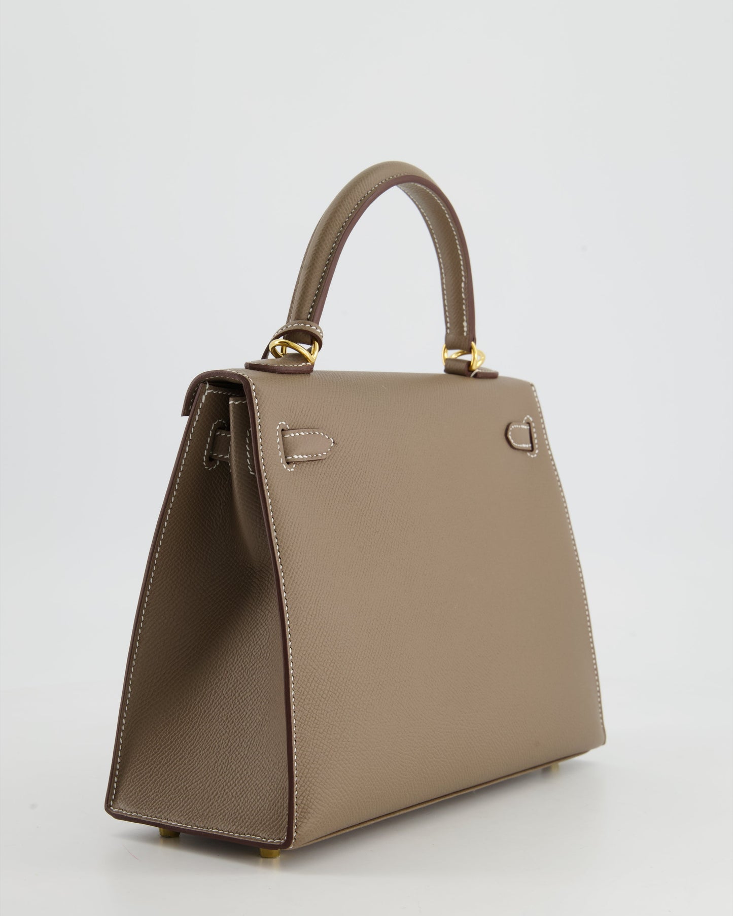 *HOLY GRAIL* Hermès Kelly 25cm spectre shops in Etoupe Epsom Leather and Gold Hardware