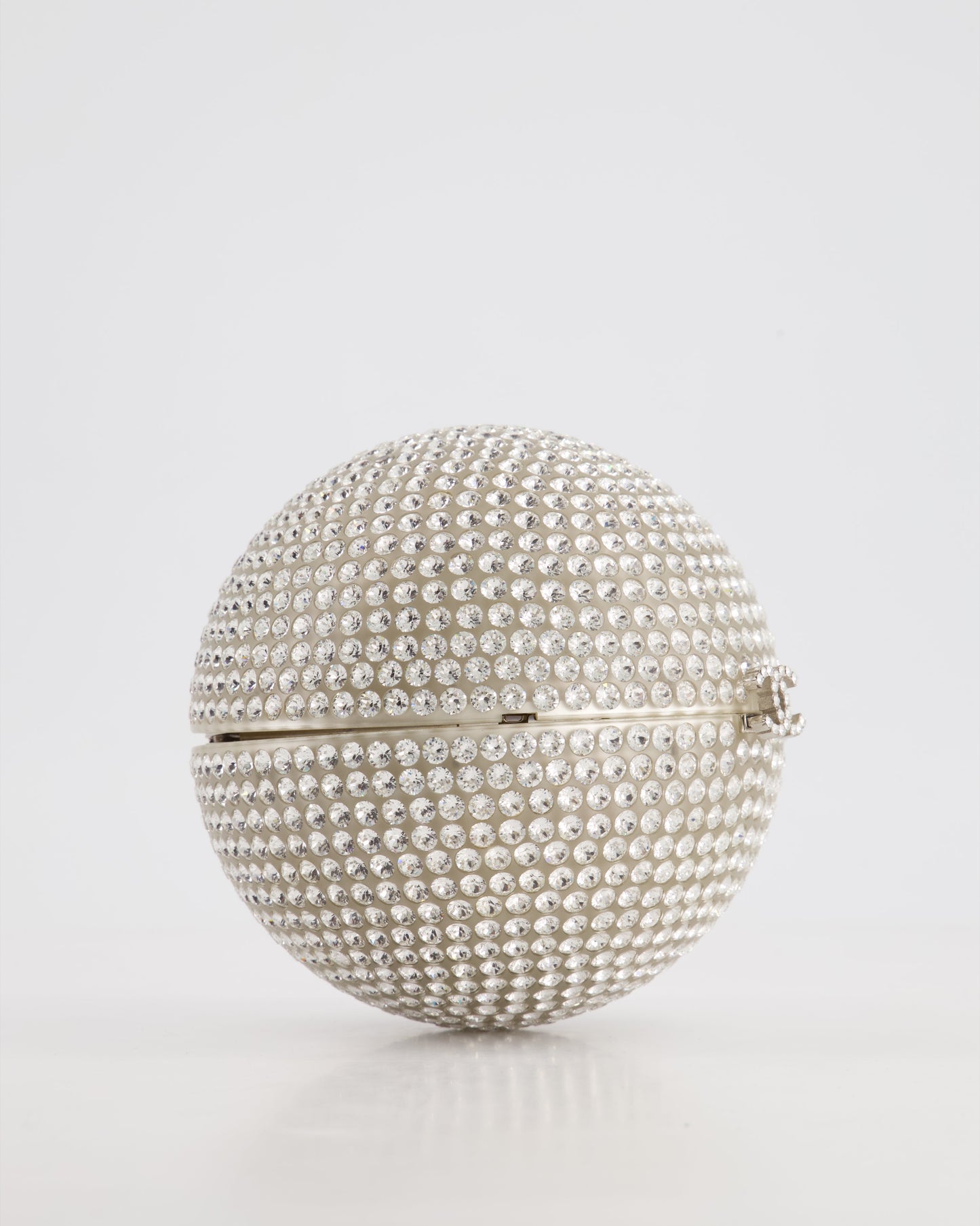 *RARE* Chanel 2008 Crystal Ball Bag with Silver Hardware and Woven Chain Strap
