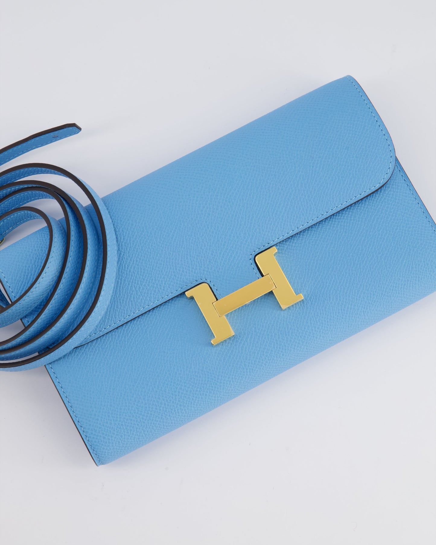 *HOT COLOUR* Hermès Constance To Go Bag in Celeste Epsom Leather with Gold Hardware