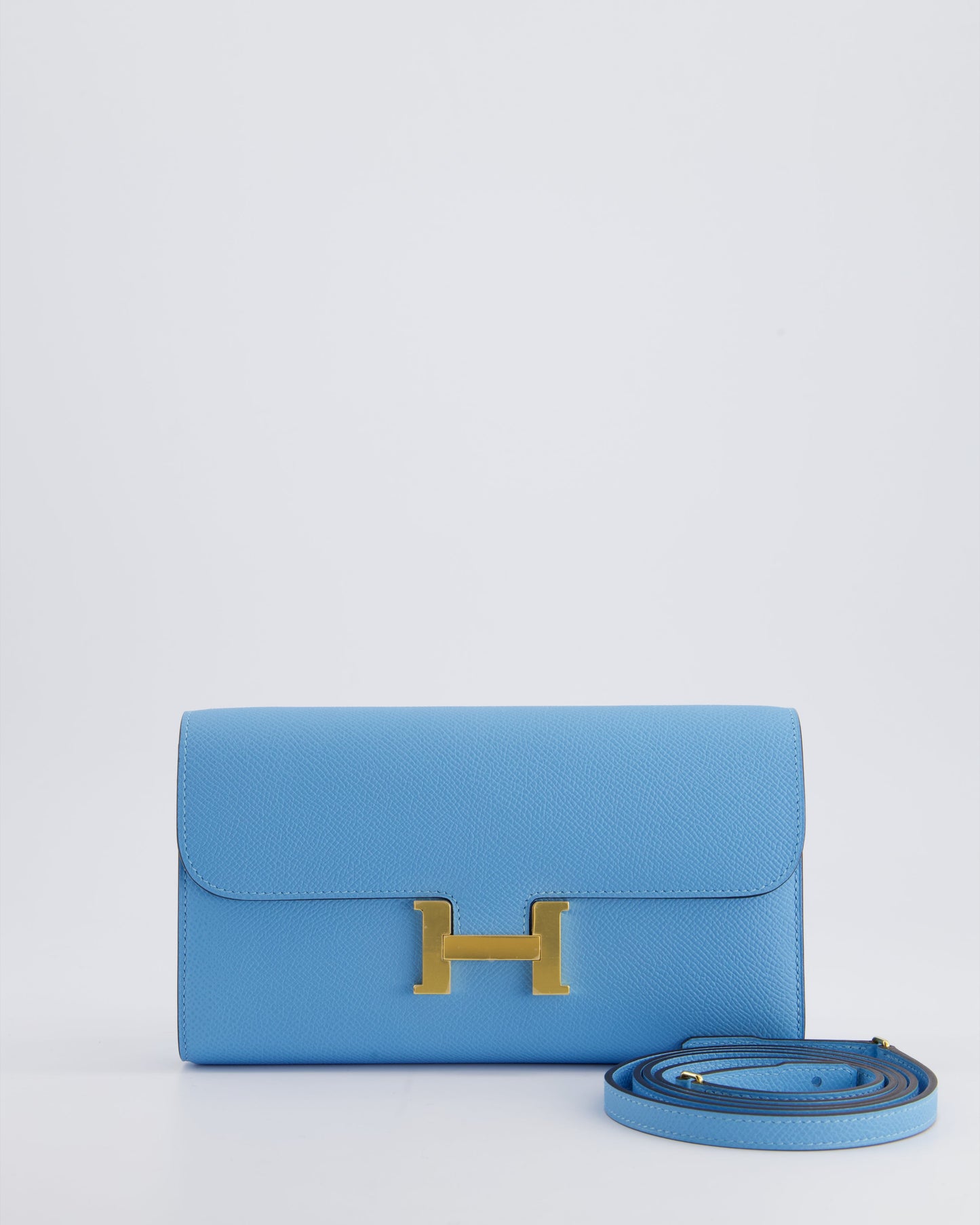 *HOT COLOUR* Hermès Constance To Go Bag in Celeste Epsom Leather with Gold Hardware