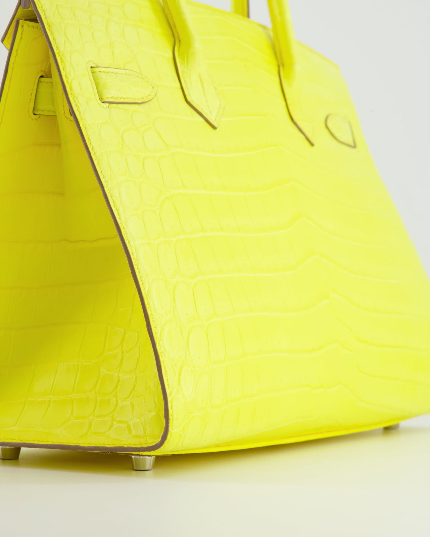 *RARE* Hermès Birkin 30cm Bag spectre shops in Jaune Citron Crocodile Niloticus with Palladium Hardware