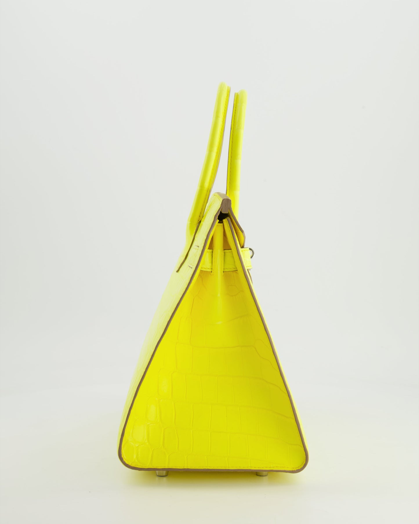 *RARE* Hermès Birkin 30cm Bag spectre shops in Jaune Citron Crocodile Niloticus with Palladium Hardware