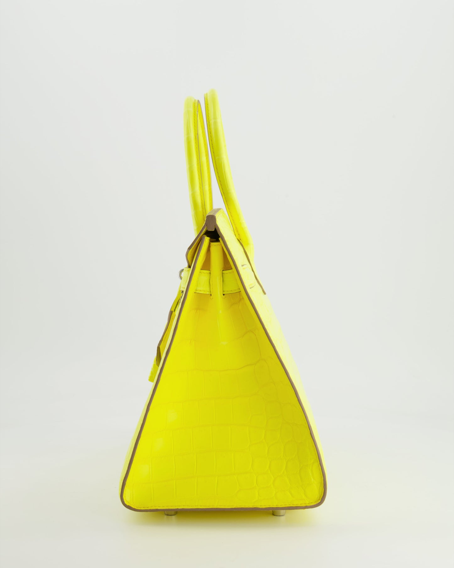 *RARE* Hermès Birkin 30cm Bag spectre shops in Jaune Citron Crocodile Niloticus with Palladium Hardware