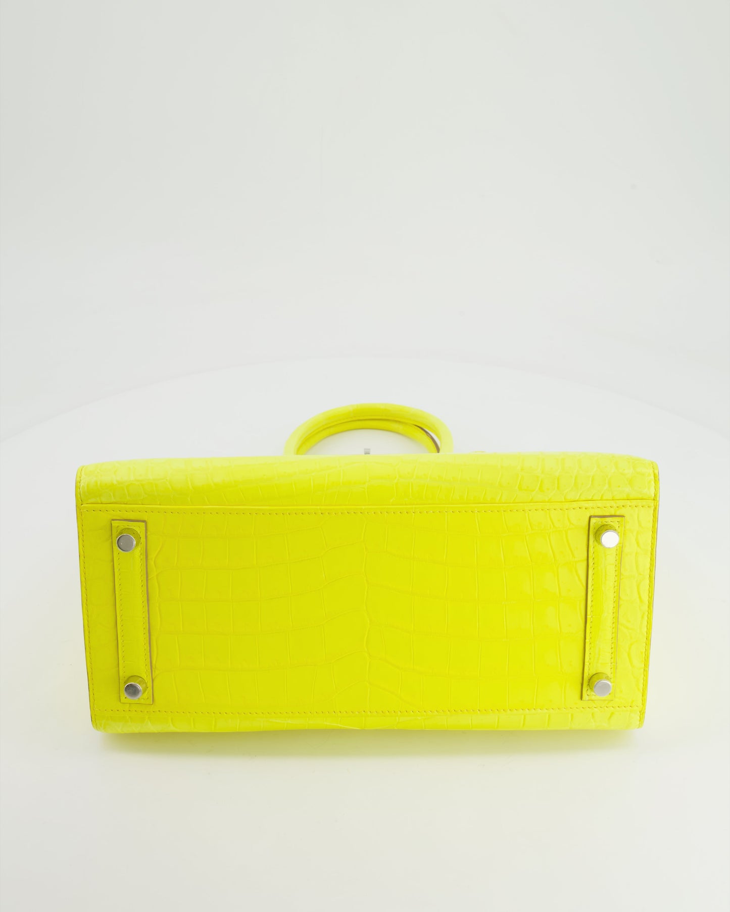 *RARE* Hermès Birkin 30cm Bag spectre shops in Jaune Citron Crocodile Niloticus with Palladium Hardware