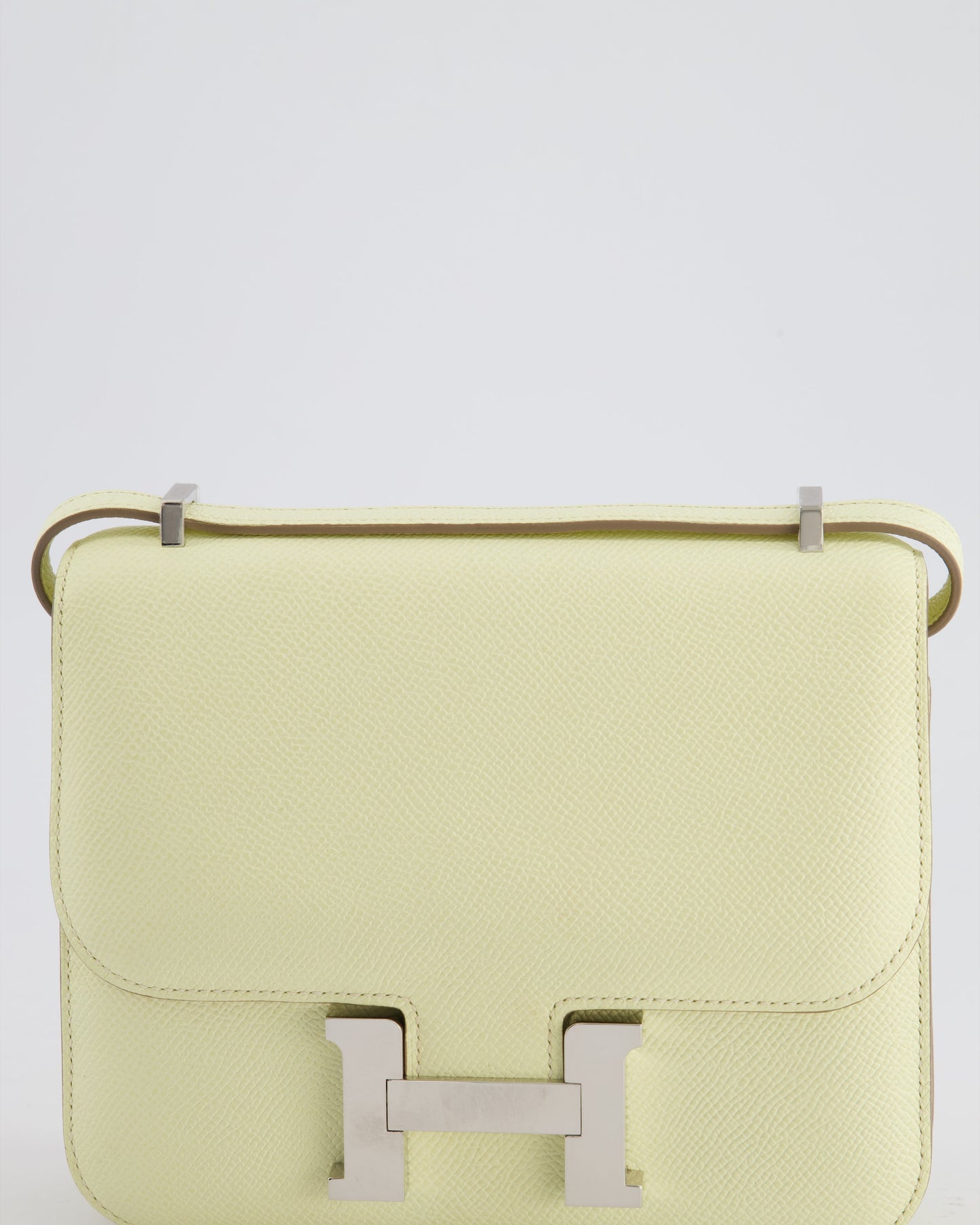 *FIRE PRICE* Hermès Constance III Mini Miroir 18cm Bag in Jaune Milton Epsom Leather with Palladium Hardware