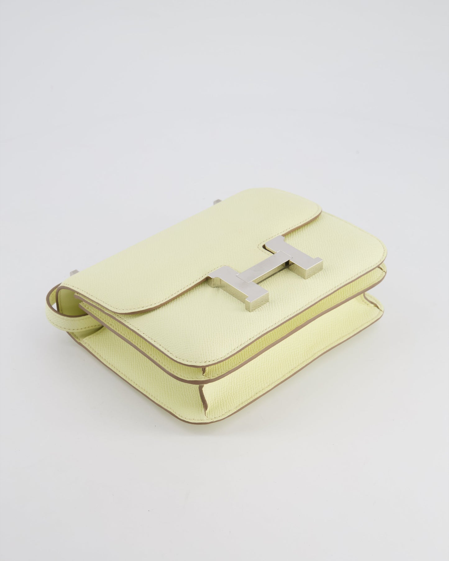 *FIRE PRICE* Hermès Constance III Mini Miroir 18cm Bag in Jaune Milton Epsom Leather with Palladium Hardware