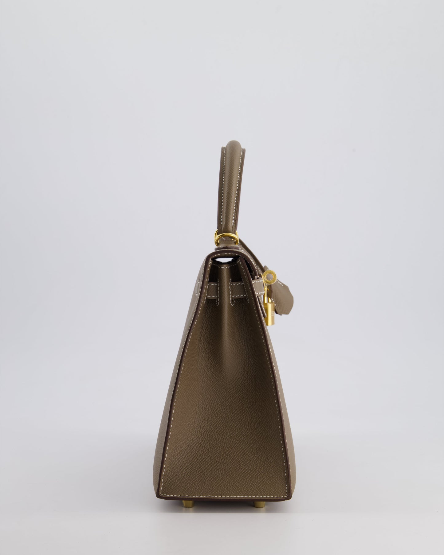 *HOLY GRAIL* Hermès Kelly 25cm spectre shops Bag in Etoupe Epsom Leather and Gold Hardware