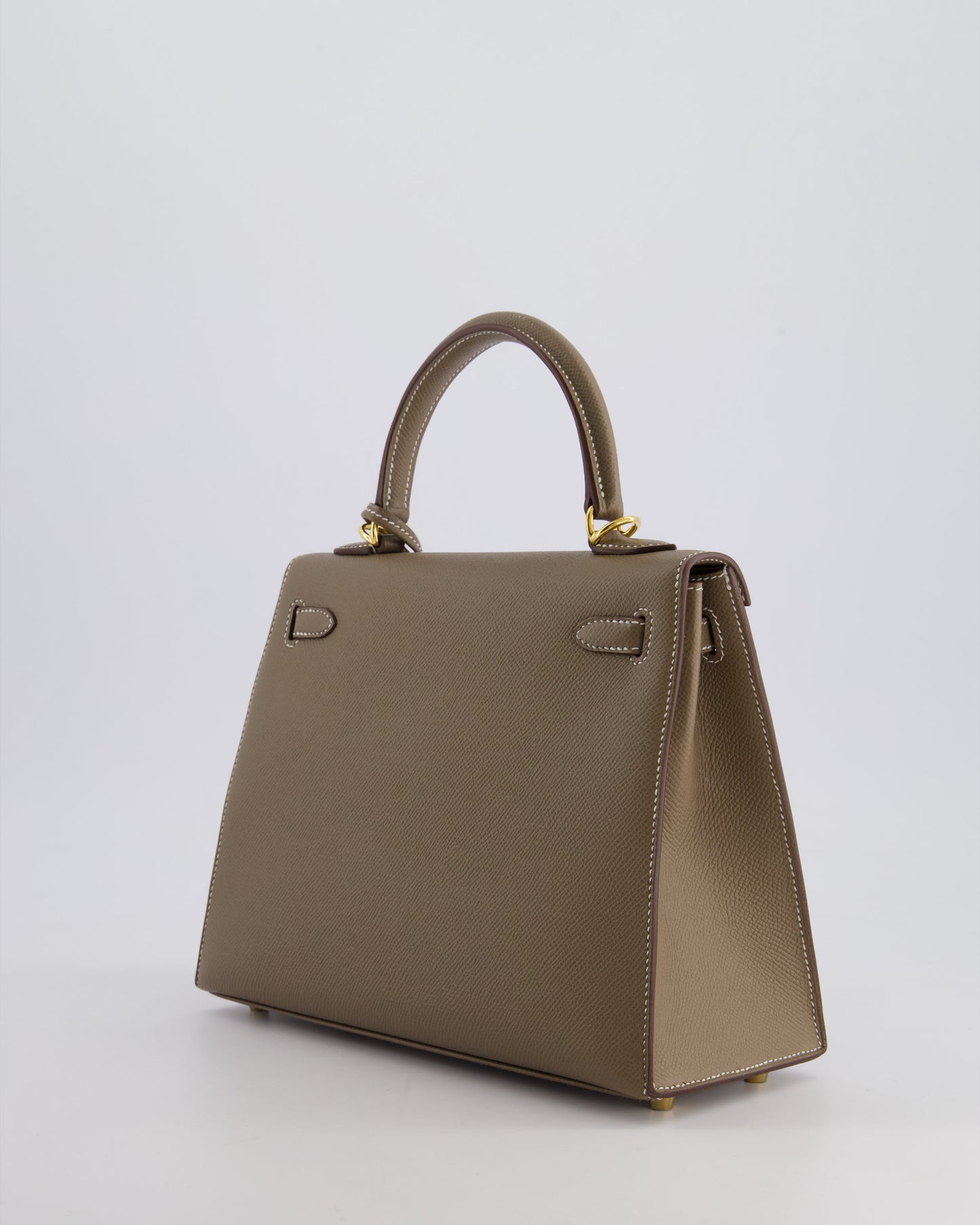 *HOLY GRAIL* Hermès Kelly 25cm spectre shops Bag in Etoupe Epsom Leather and Gold Hardware