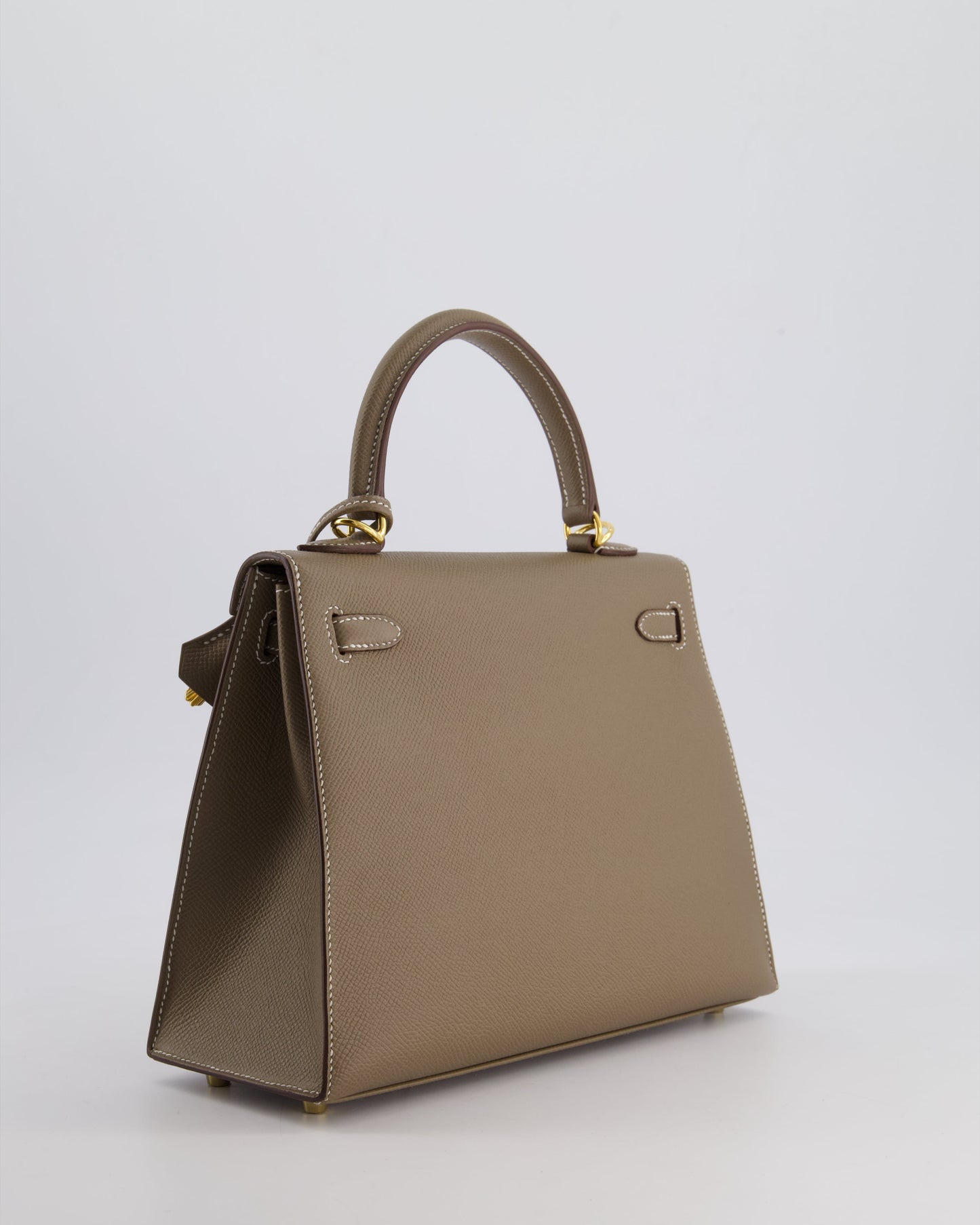 *HOLY GRAIL* Hermès Kelly 25cm spectre shops Bag in Etoupe Epsom Leather and Gold Hardware