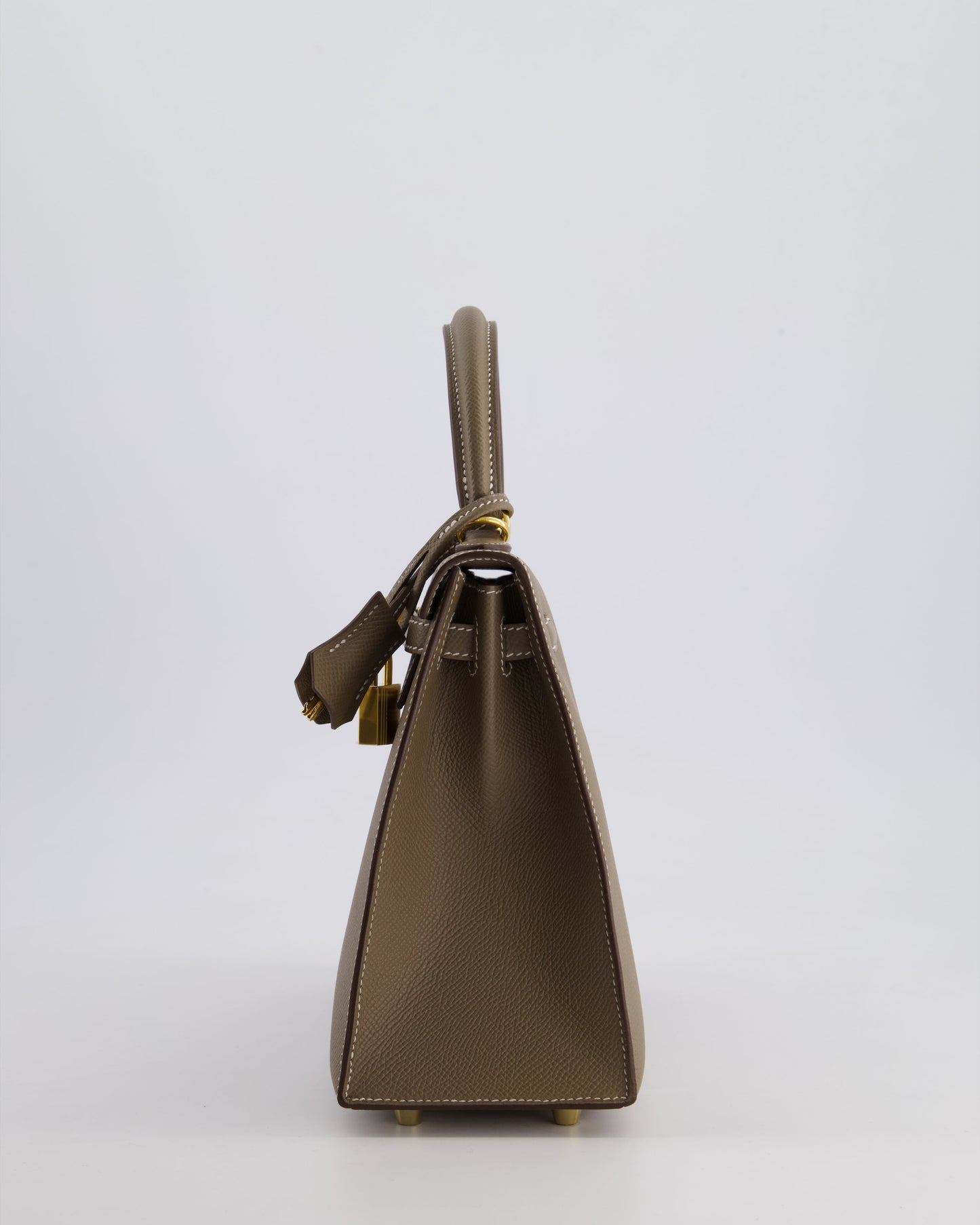 *HOLY GRAIL* Hermès Kelly 25cm spectre shops Bag in Etoupe Epsom Leather and Gold Hardware