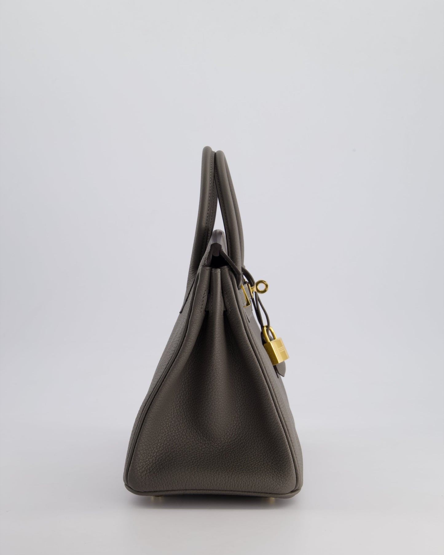 *HOT* Hermès Birkin 25cm Retourne Bag in Gris Meyer Togo Leather with Gold Hardware