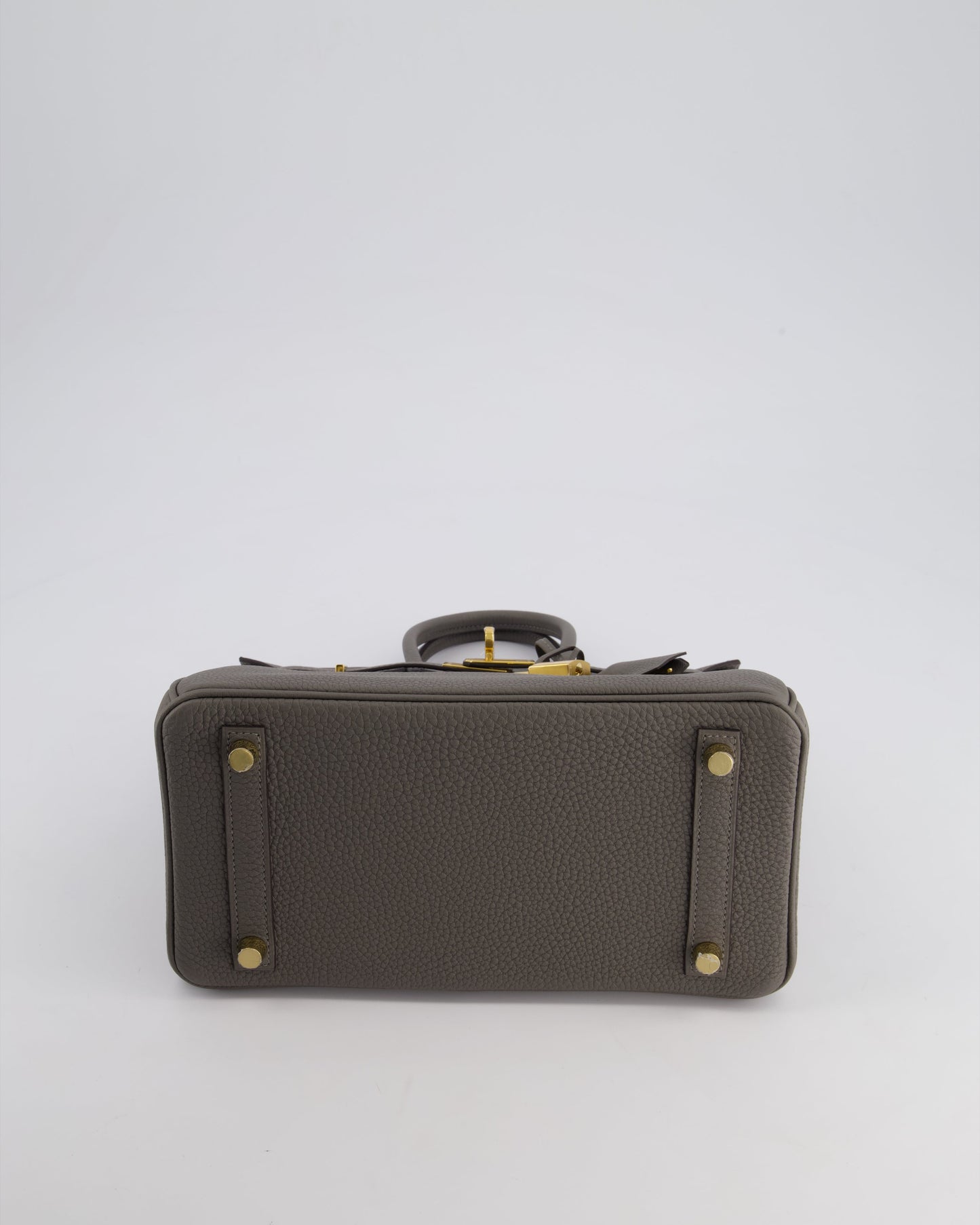 *HOT* Hermès Birkin 25cm Retourne Bag in Gris Meyer Togo Leather with Gold Hardware