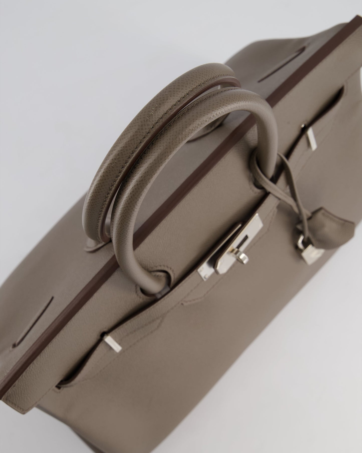*HOT* Hermès Birkin 35cm Retourne Bag in Etain Epsom Leather with Palladium Hardware