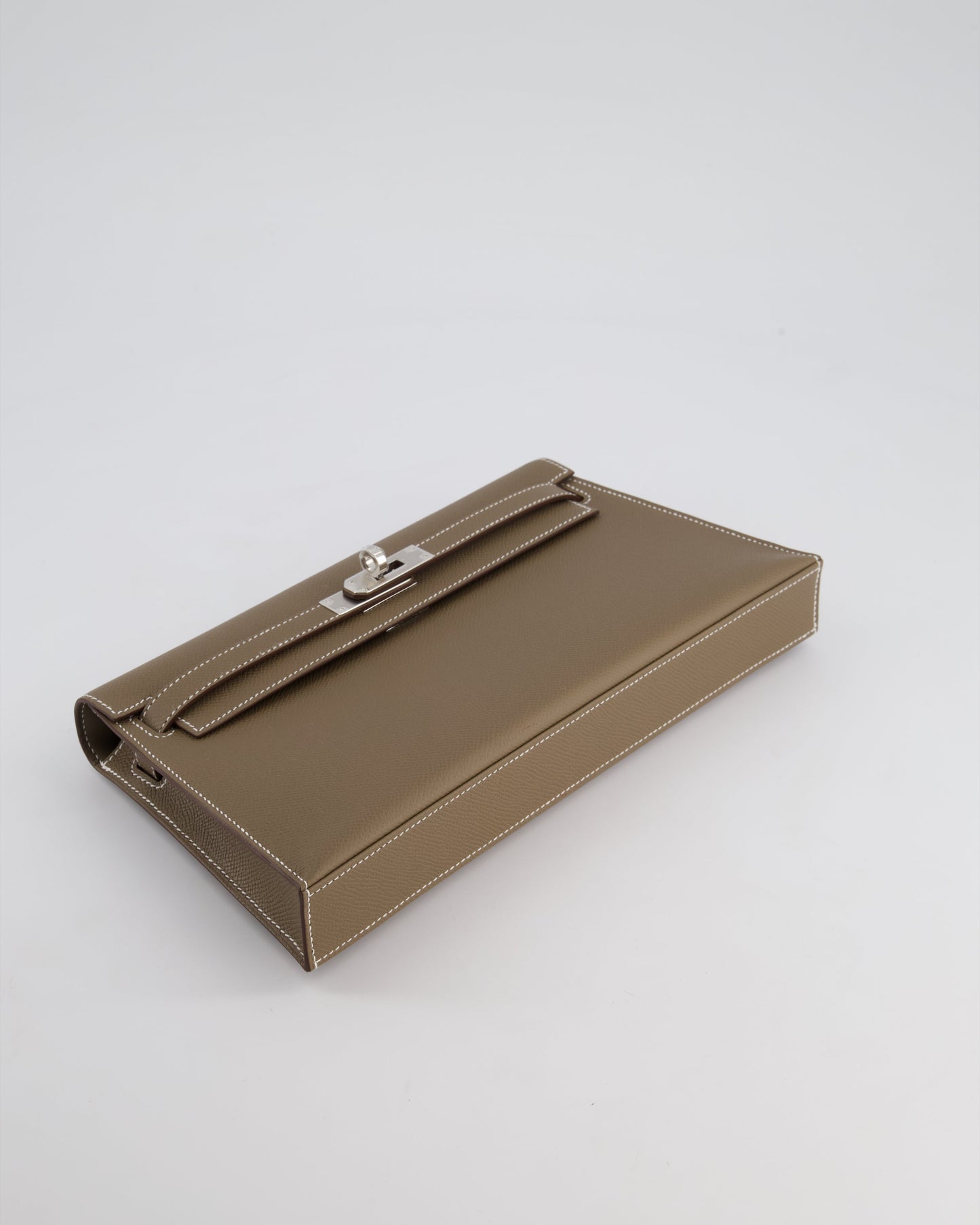 *NEW RELEASE* Hermès Kelly Elan Bag in Etoupe Epsom Leather with Palladium Hardware