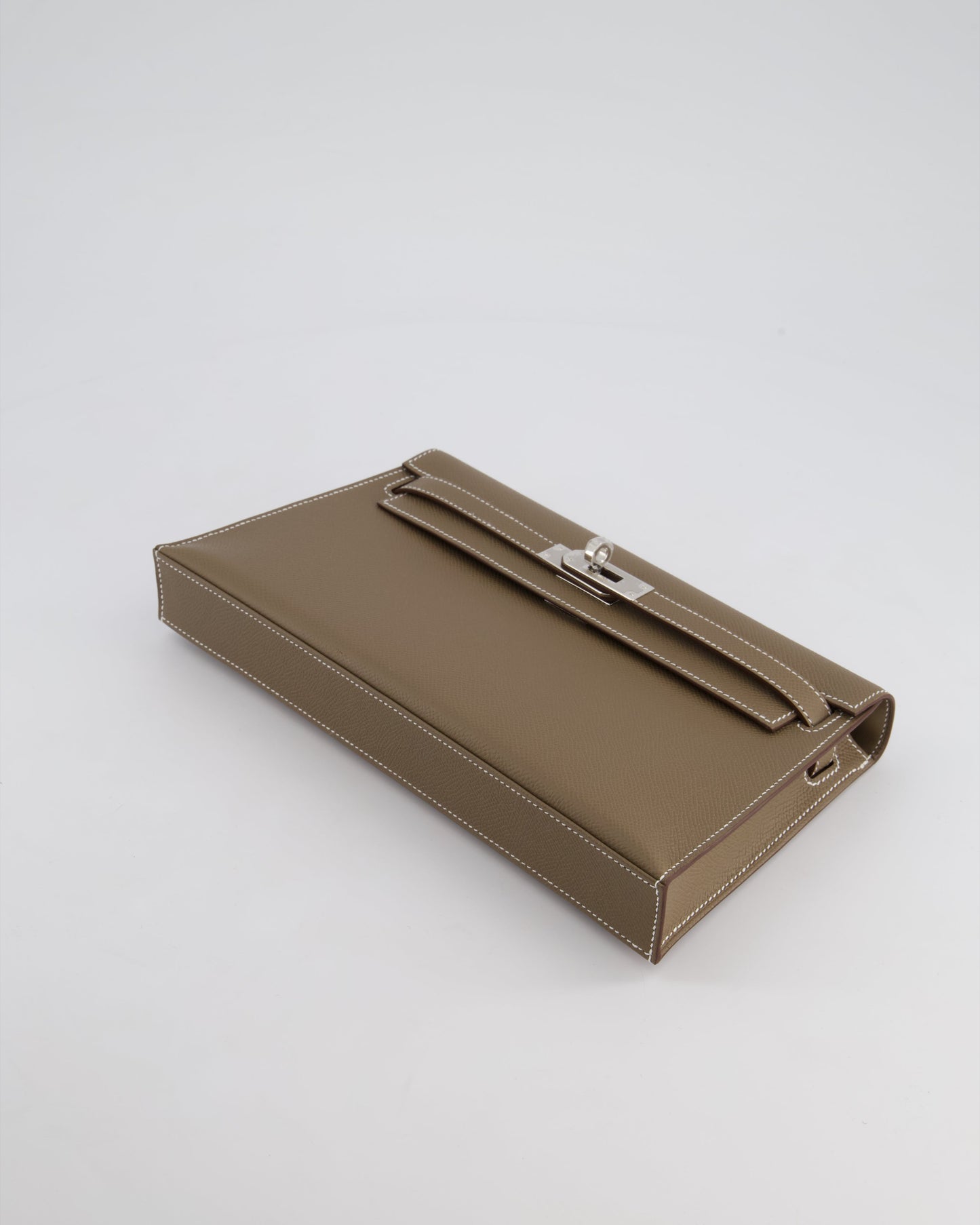 *NEW RELEASE* Hermès Kelly Elan Bag in Etoupe Epsom Leather with Palladium Hardware