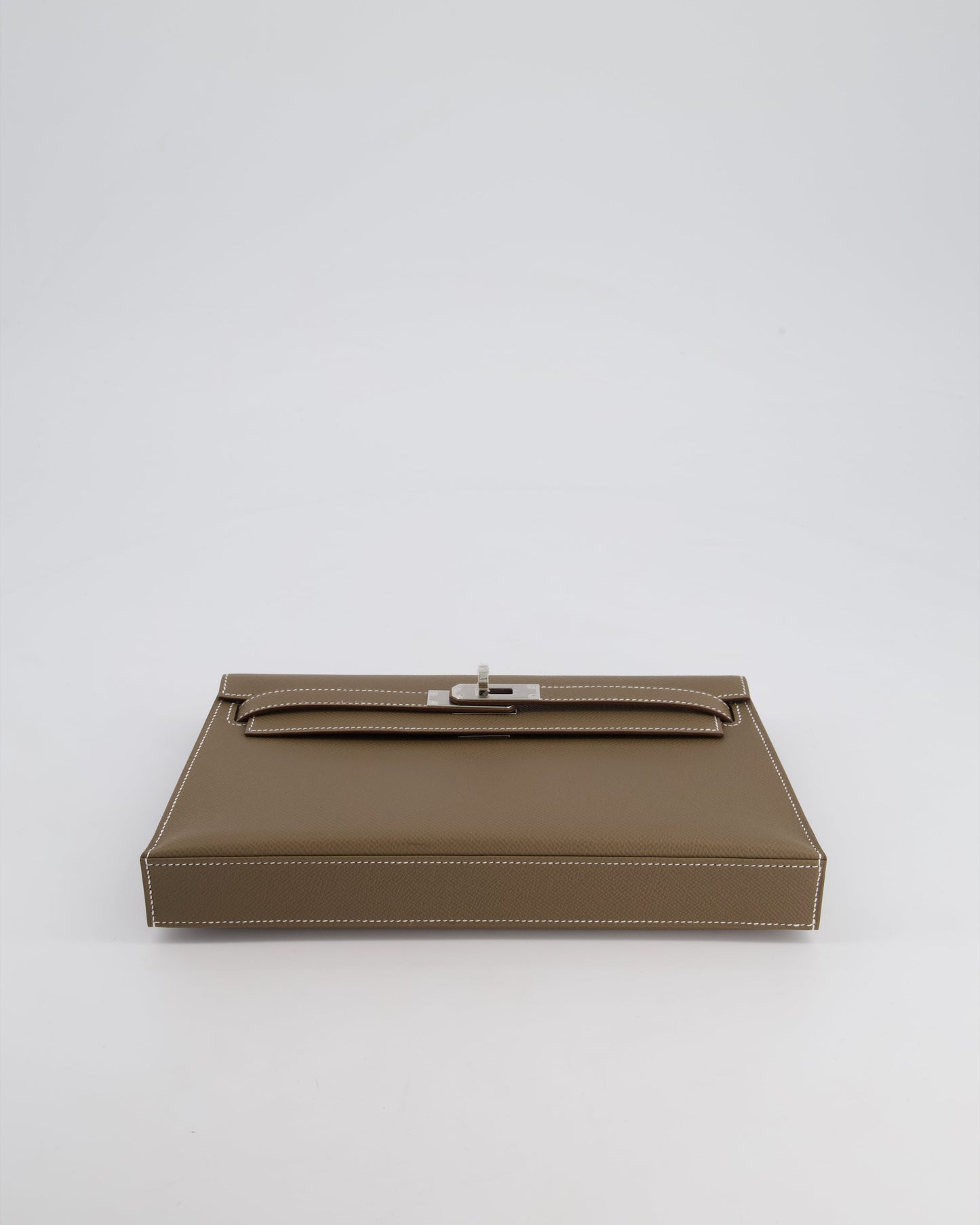 *NEW RELEASE* Hermès Kelly Elan Bag in Etoupe Epsom Leather with Palladium Hardware