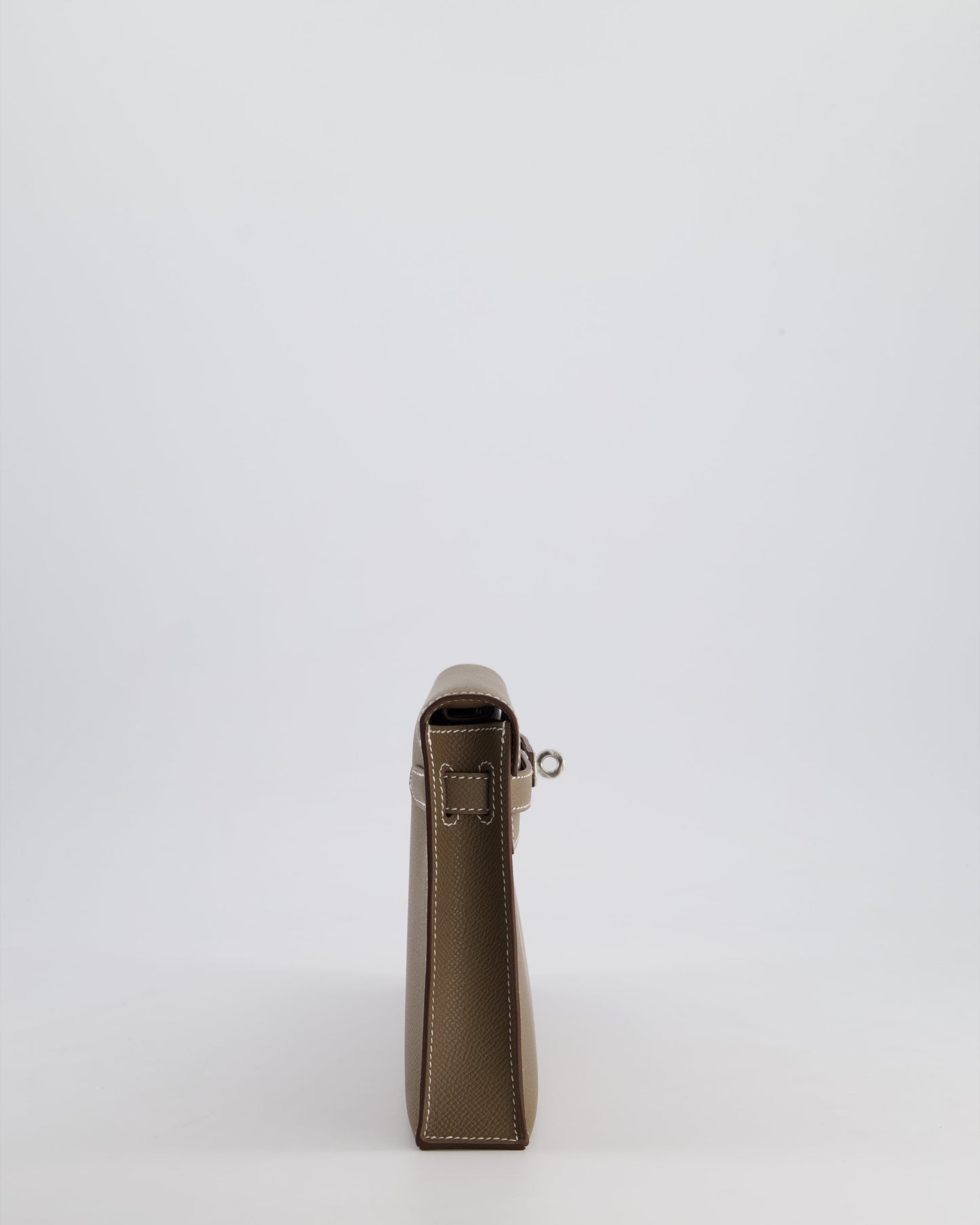 *NEW RELEASE* Hermès Kelly Elan Bag in Etoupe Epsom Leather with Palladium Hardware
