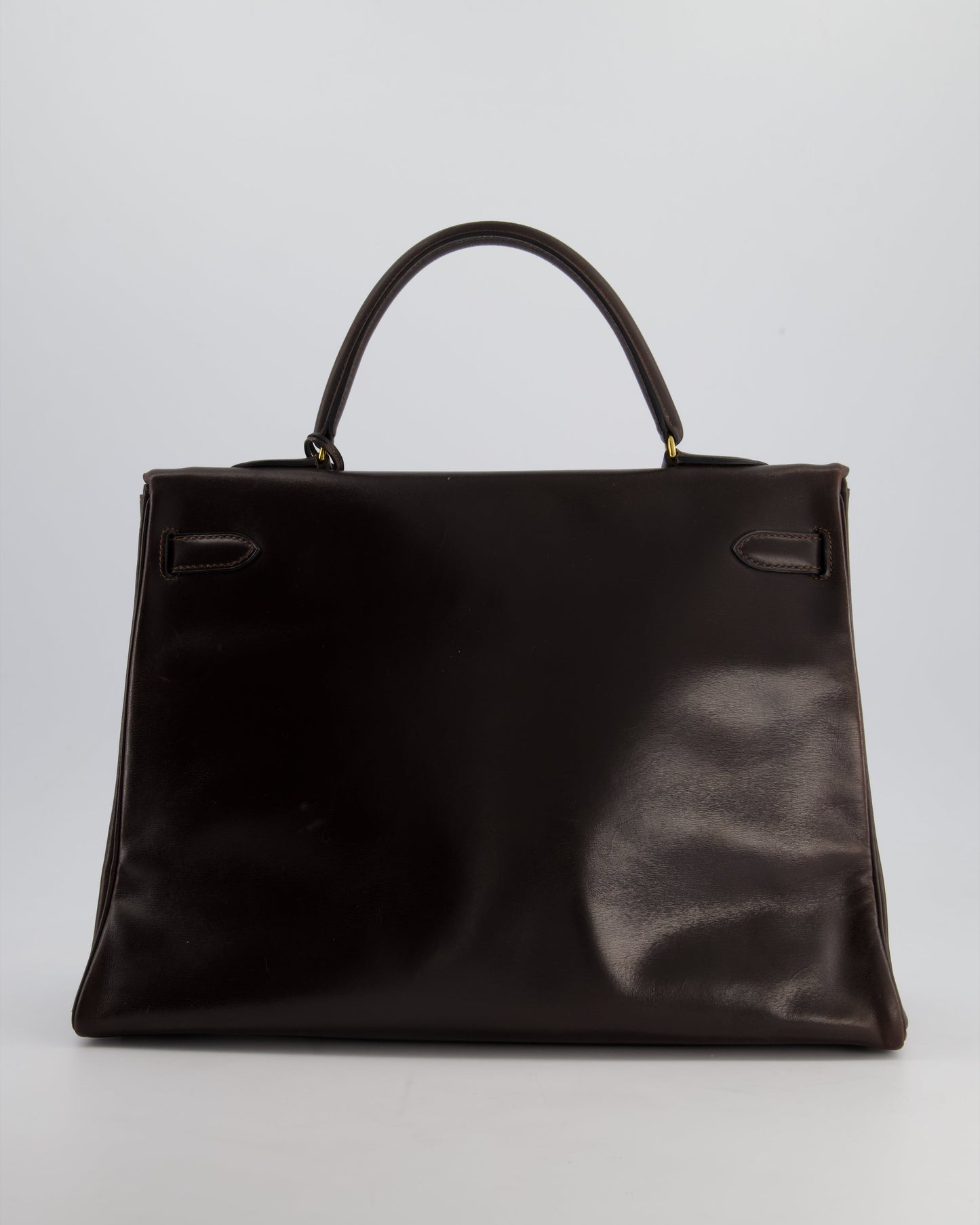 *FIRE PRICE* Hermès Kelly Retourne 35cm in Chocolate Box Leather with Gold Hardware