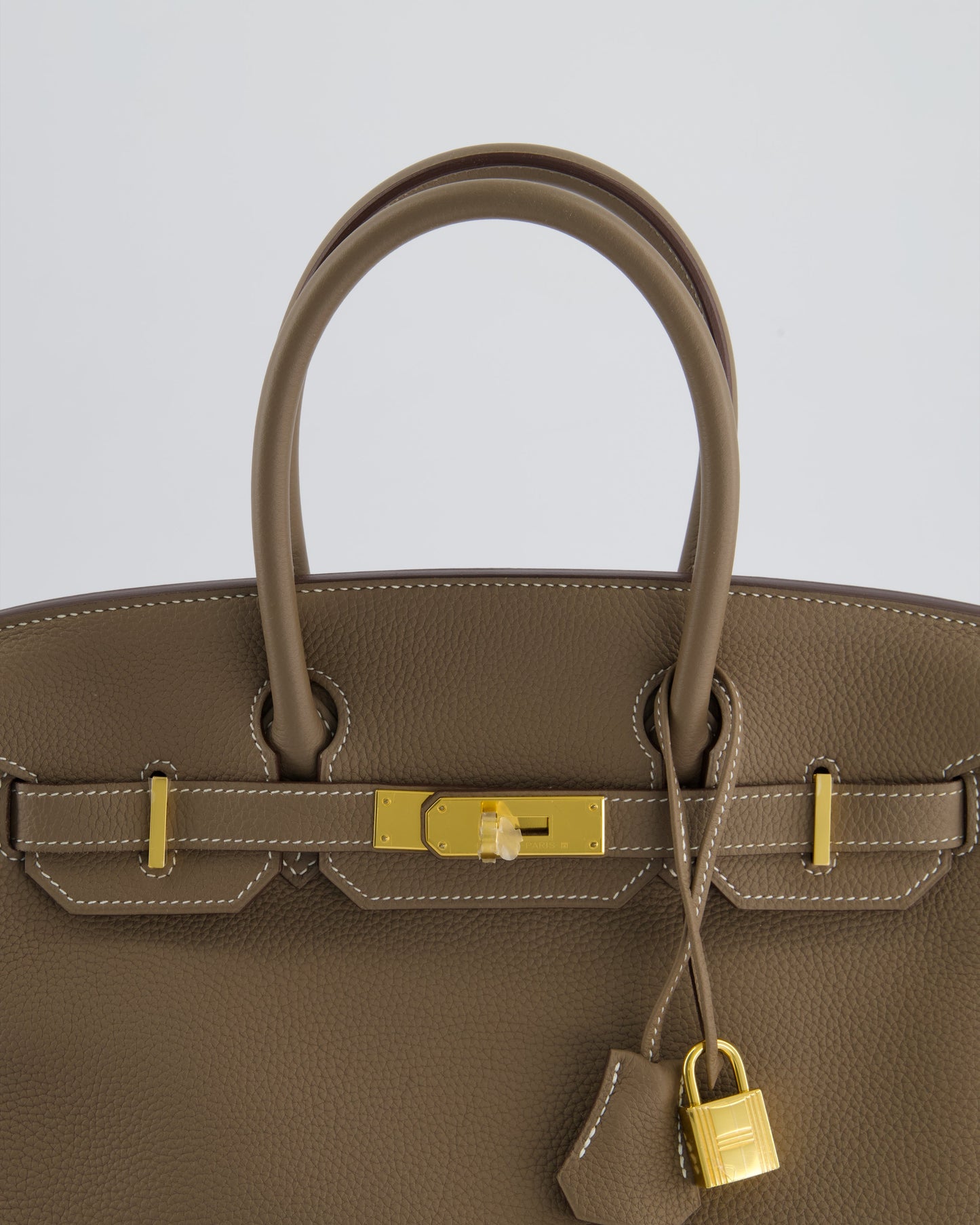 *HOT* Hermès Birkin 30cm in Etoupe Togo Leather with Gold Hardware