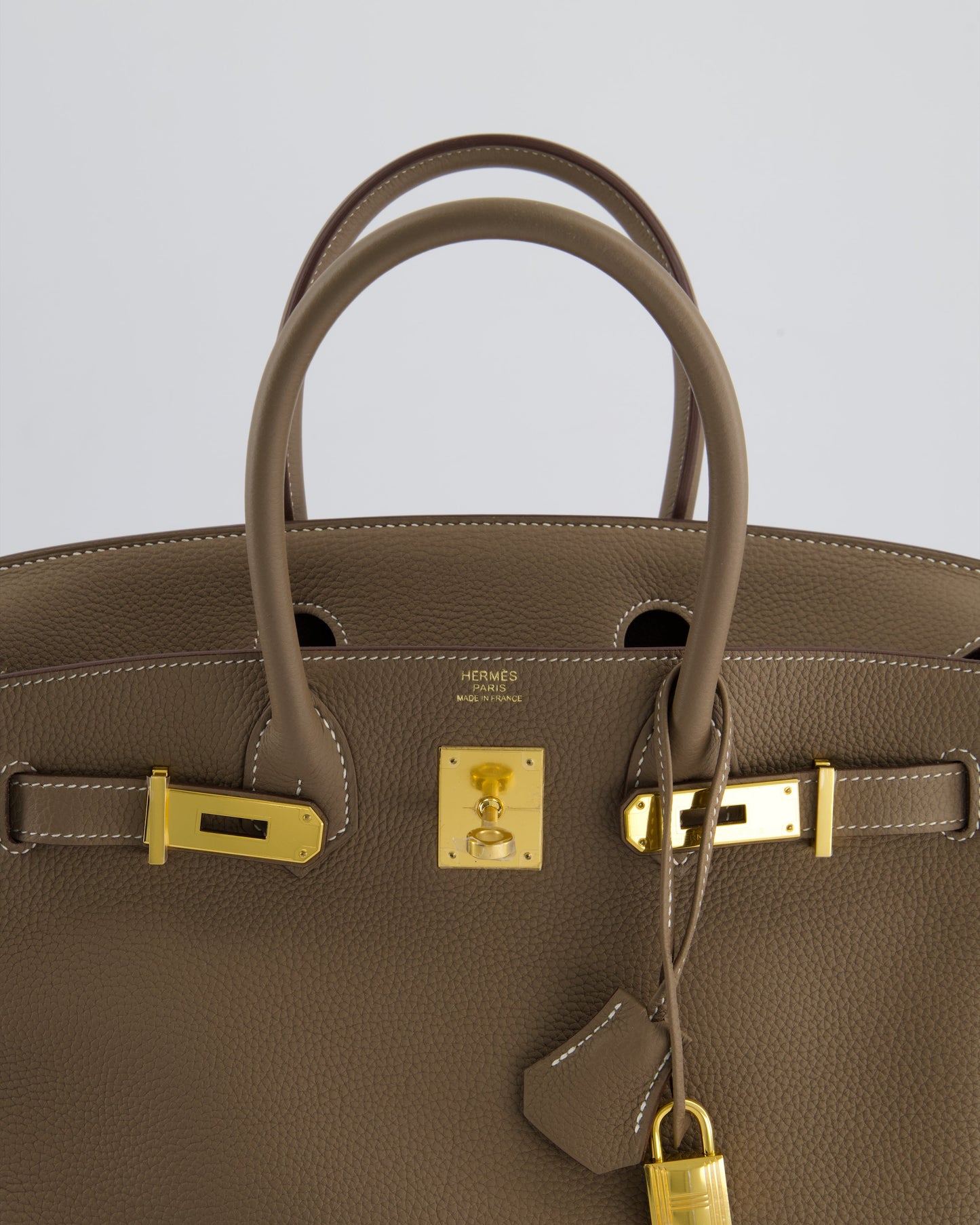 *HOT* Hermès Birkin 30cm in Etoupe Togo Leather with Gold Hardware
