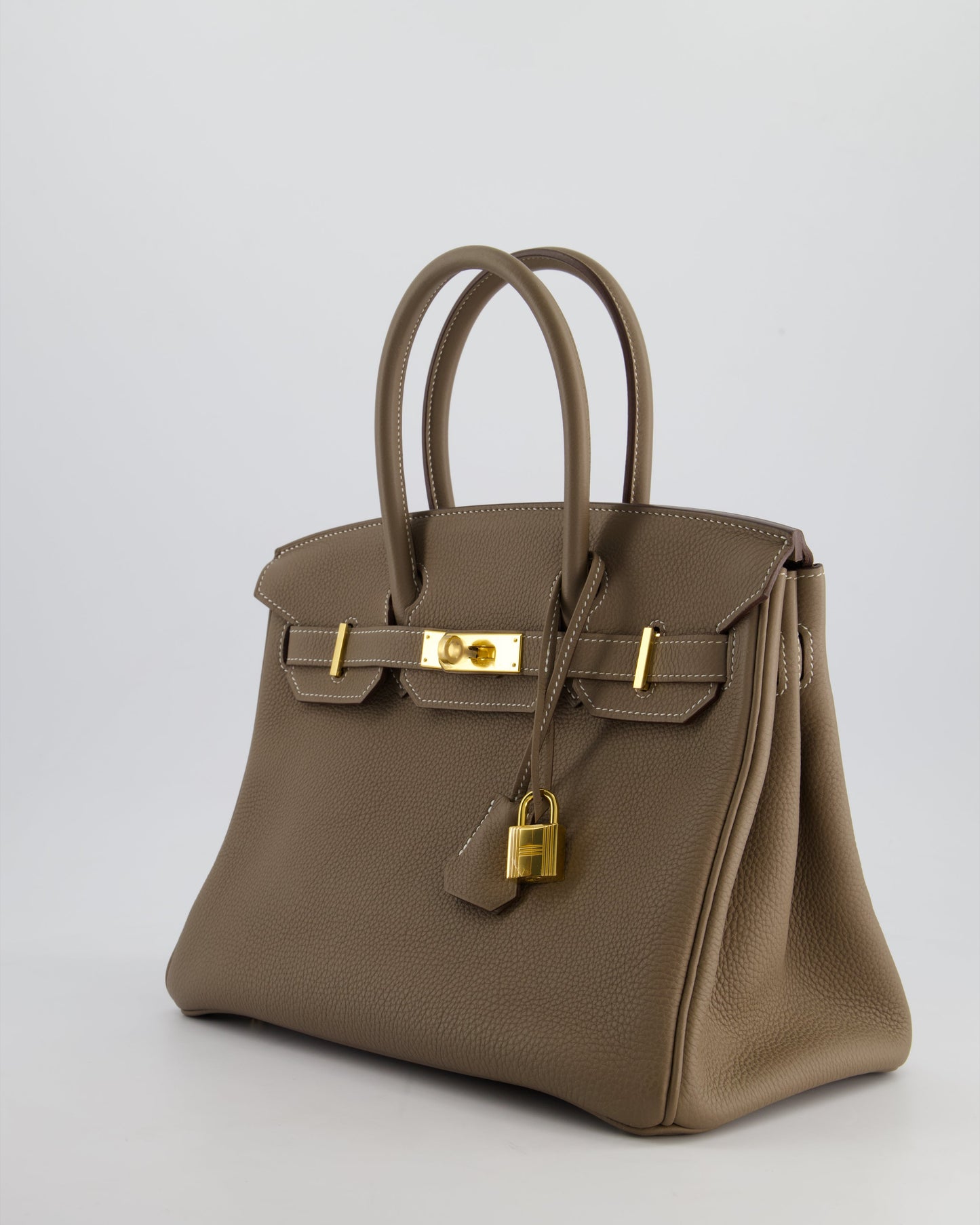 *HOT* Hermès Birkin 30cm in Etoupe Togo Leather with Gold Hardware
