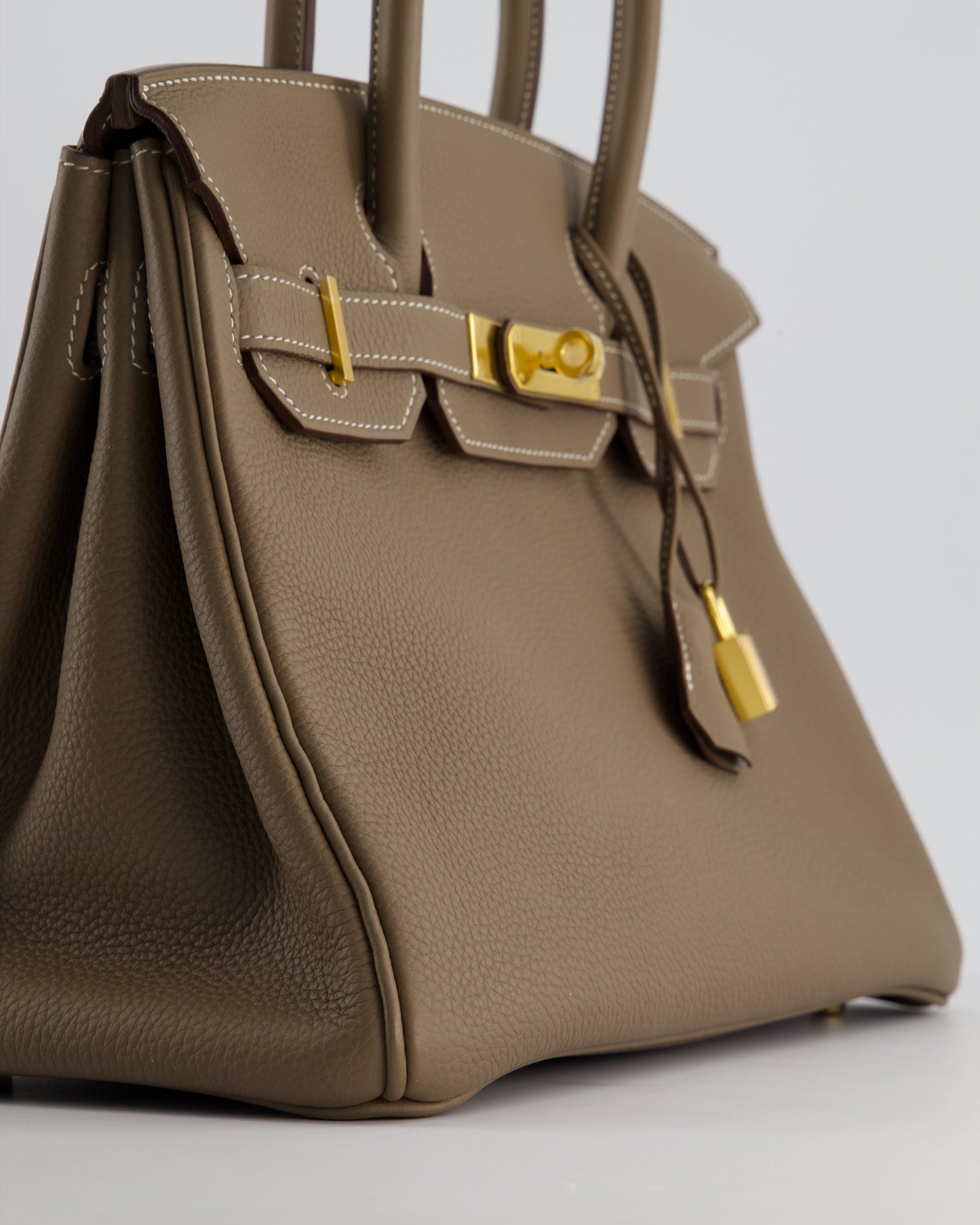 *HOT* Hermès Birkin 30cm in Etoupe Togo Leather with Gold Hardware