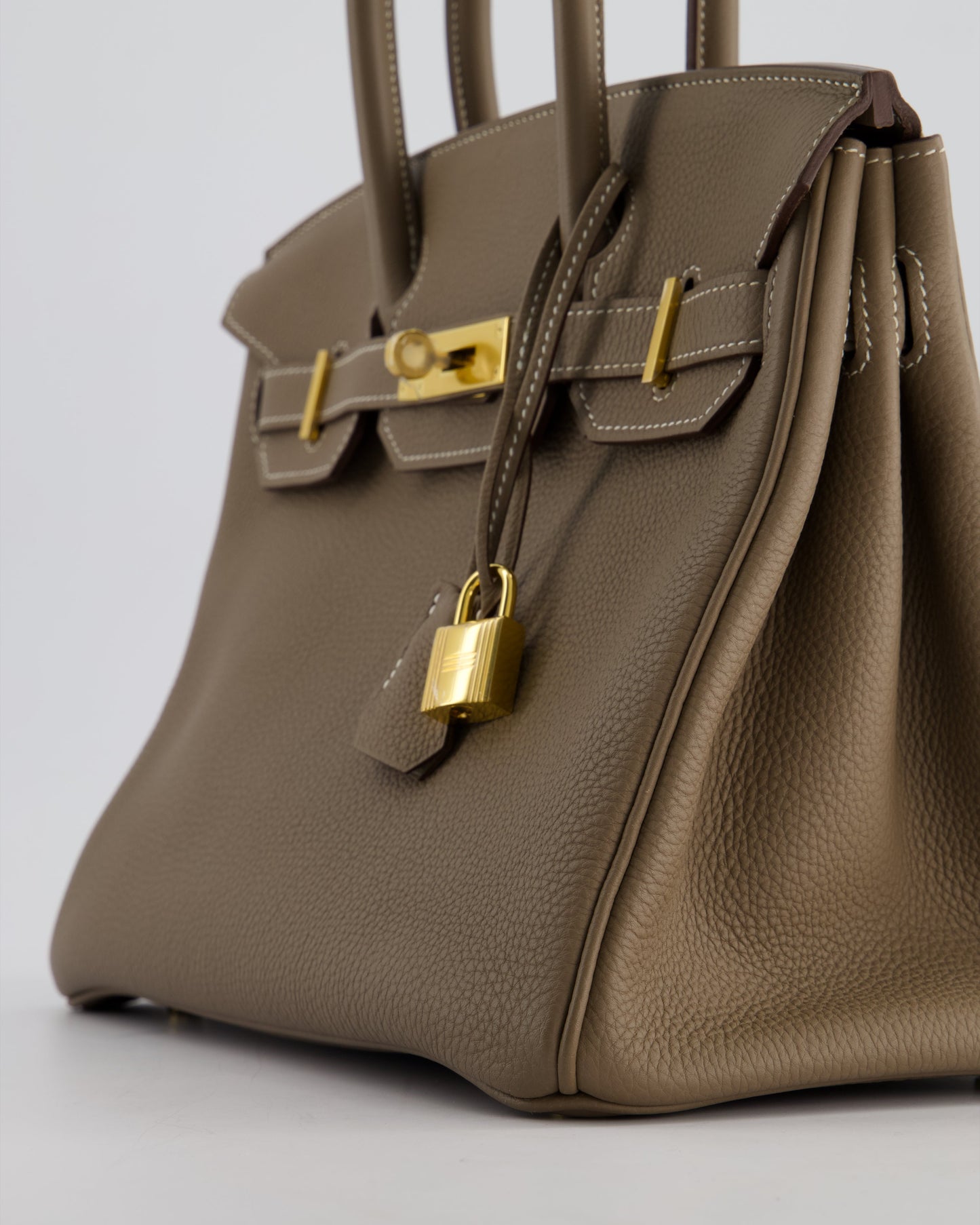 *HOT* Hermès Birkin 30cm in Etoupe Togo Leather with Gold Hardware