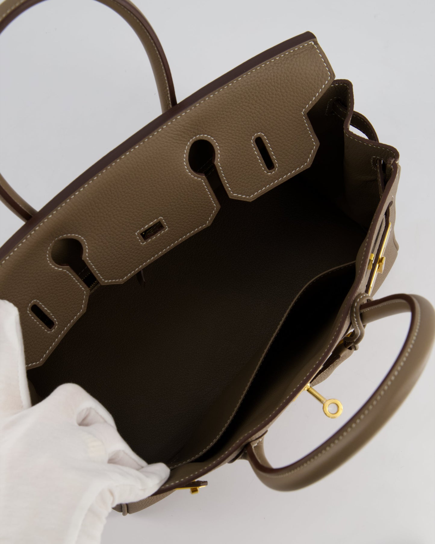 *HOT* Hermès Birkin 30cm in Etoupe Togo Leather with Gold Hardware