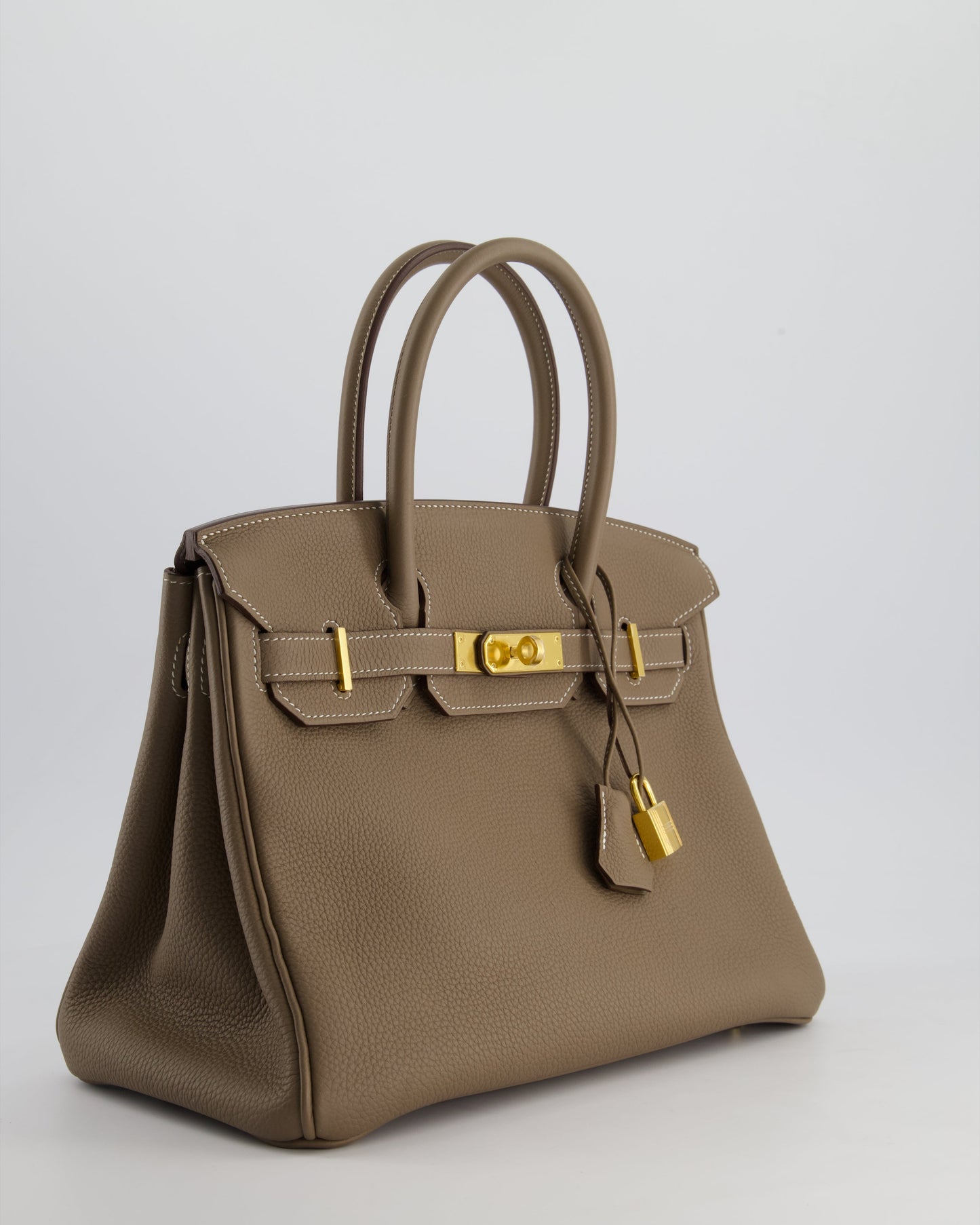 *HOT* Hermès Birkin 30cm in Etoupe Togo Leather with Gold Hardware
