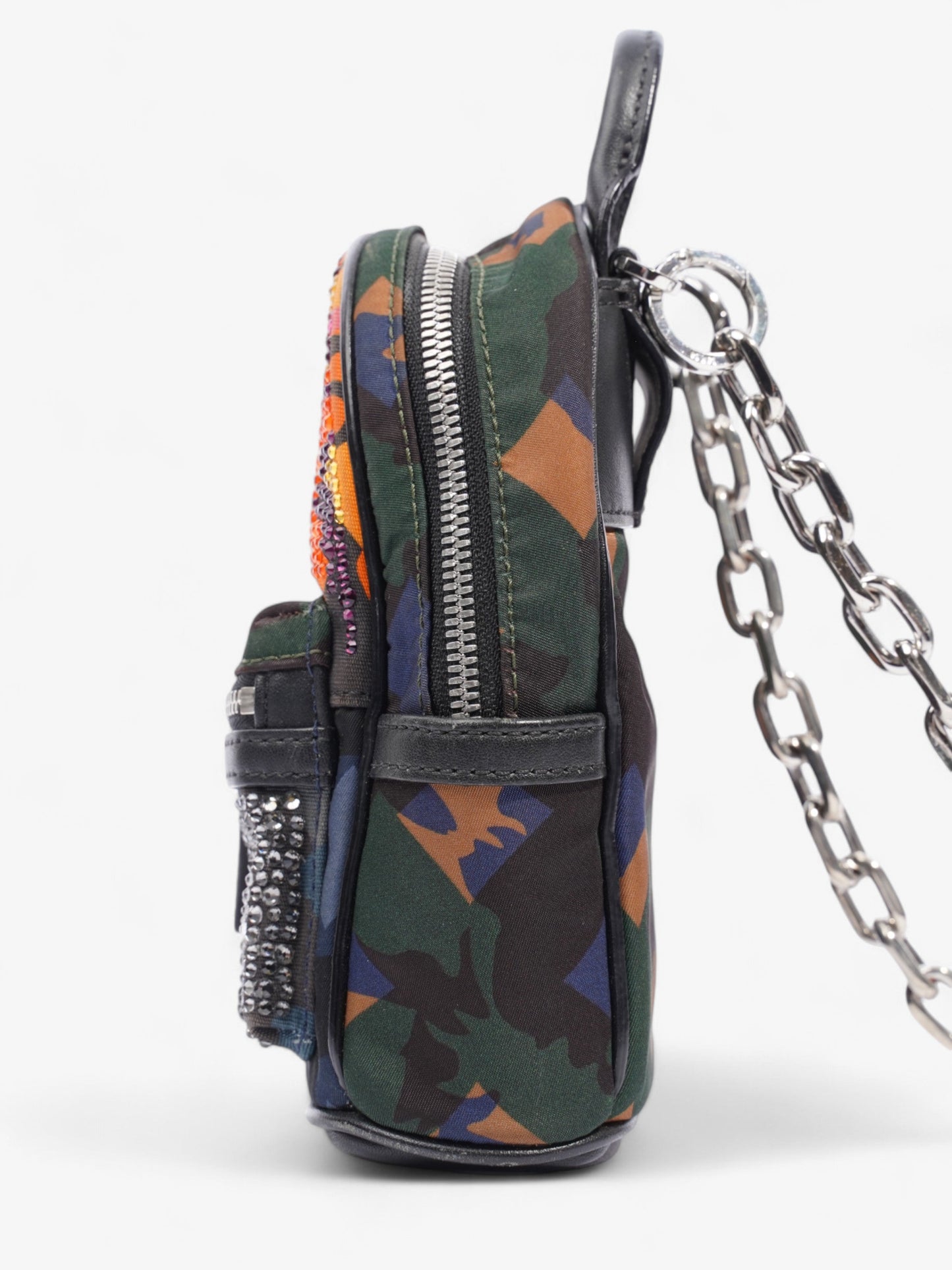 MCM Crystal Backpack Multicoloured / Black Canvas Mini