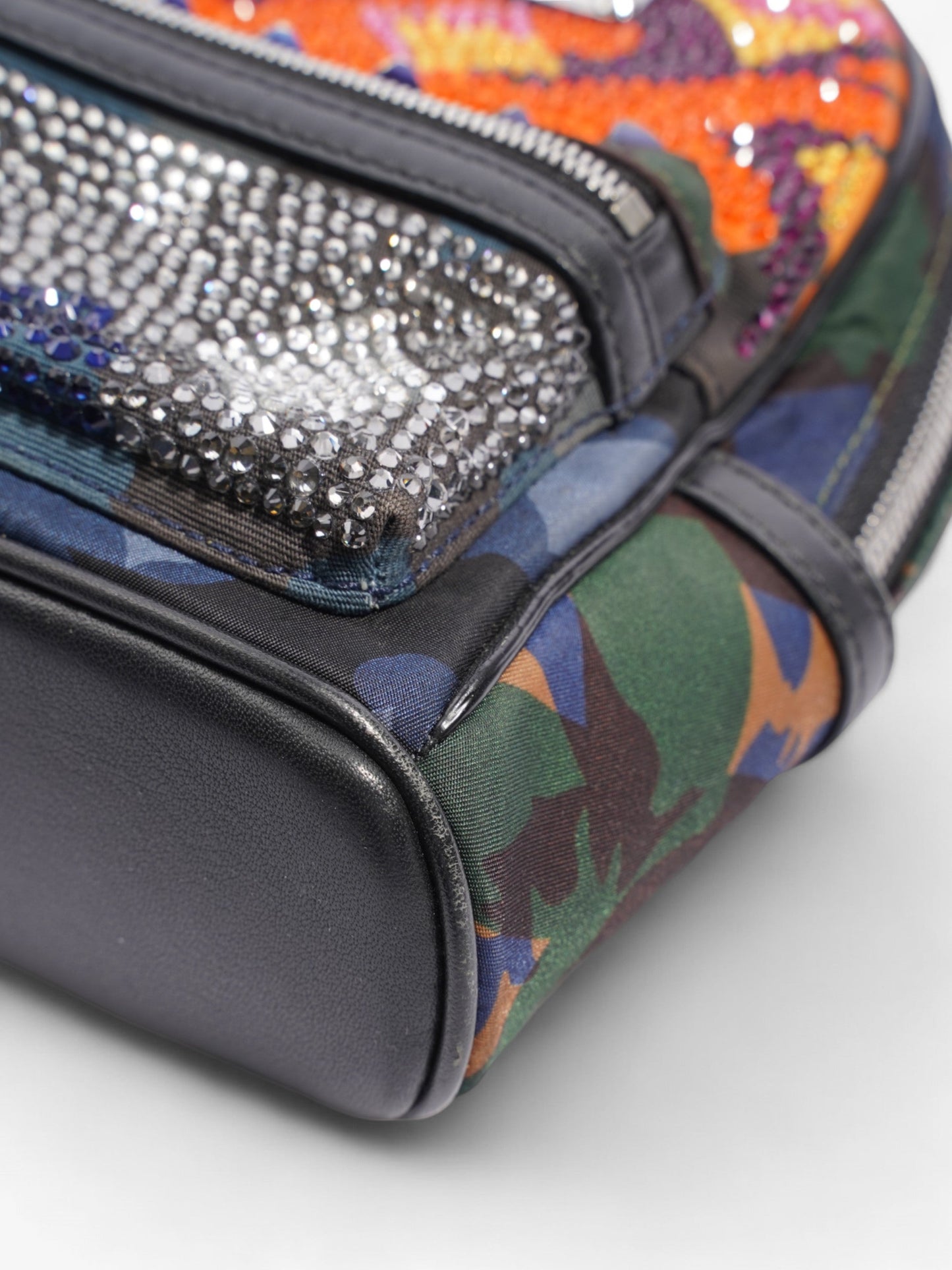 MCM Crystal Backpack Multicoloured / Black Canvas Mini