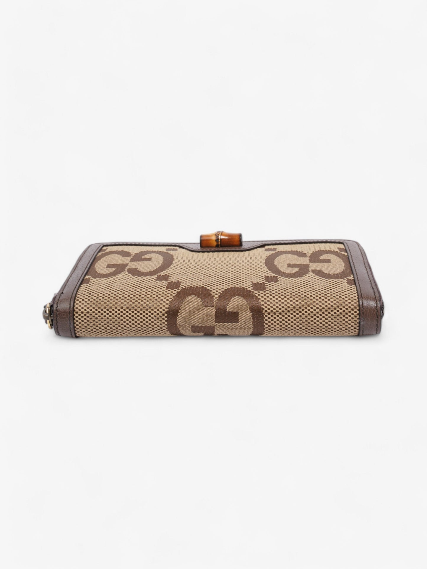 Gucci Diana Jumbo GG Wallet Camel / Ebony Canvas