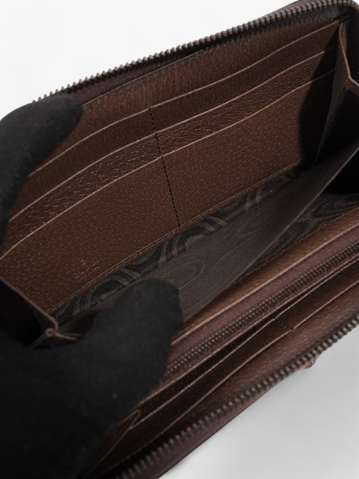 Gucci Diana Jumbo GG Wallet Camel / Ebony Canvas