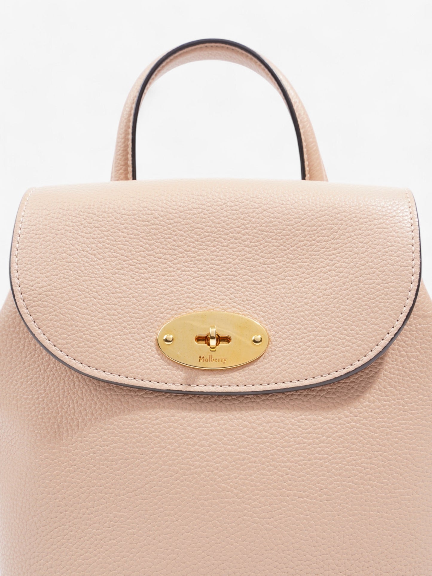 Mulberry Bayswater Backpack Rose Water Grained Leather Mini
