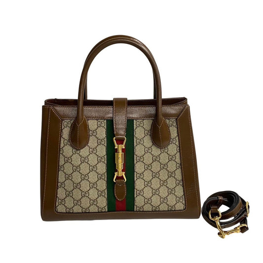 Gucci Jackie Brown Canvas Bag