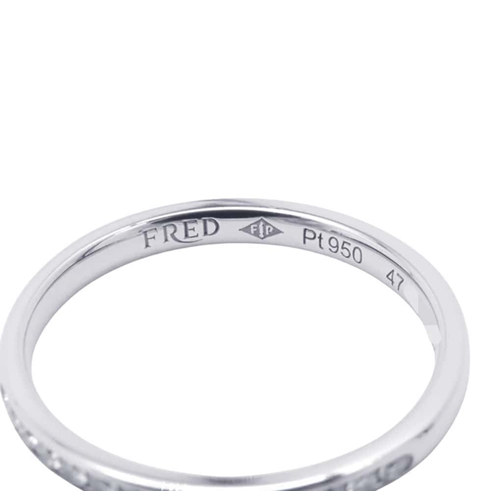 FRED Half eternity da Earring Size 47/#7 PT950