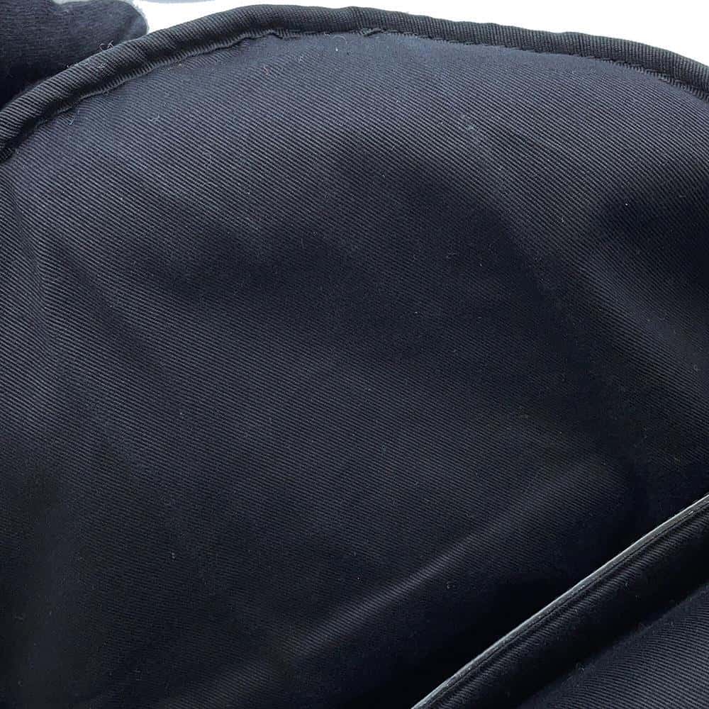 MCM Logo Backpack Black/White Mouton Leather