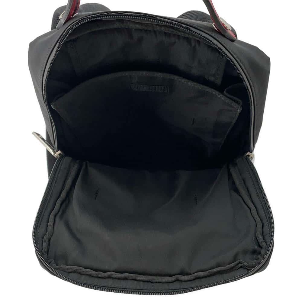 FENDI Zucca Pattern Backpack Black7VZ047 Leather Mesh