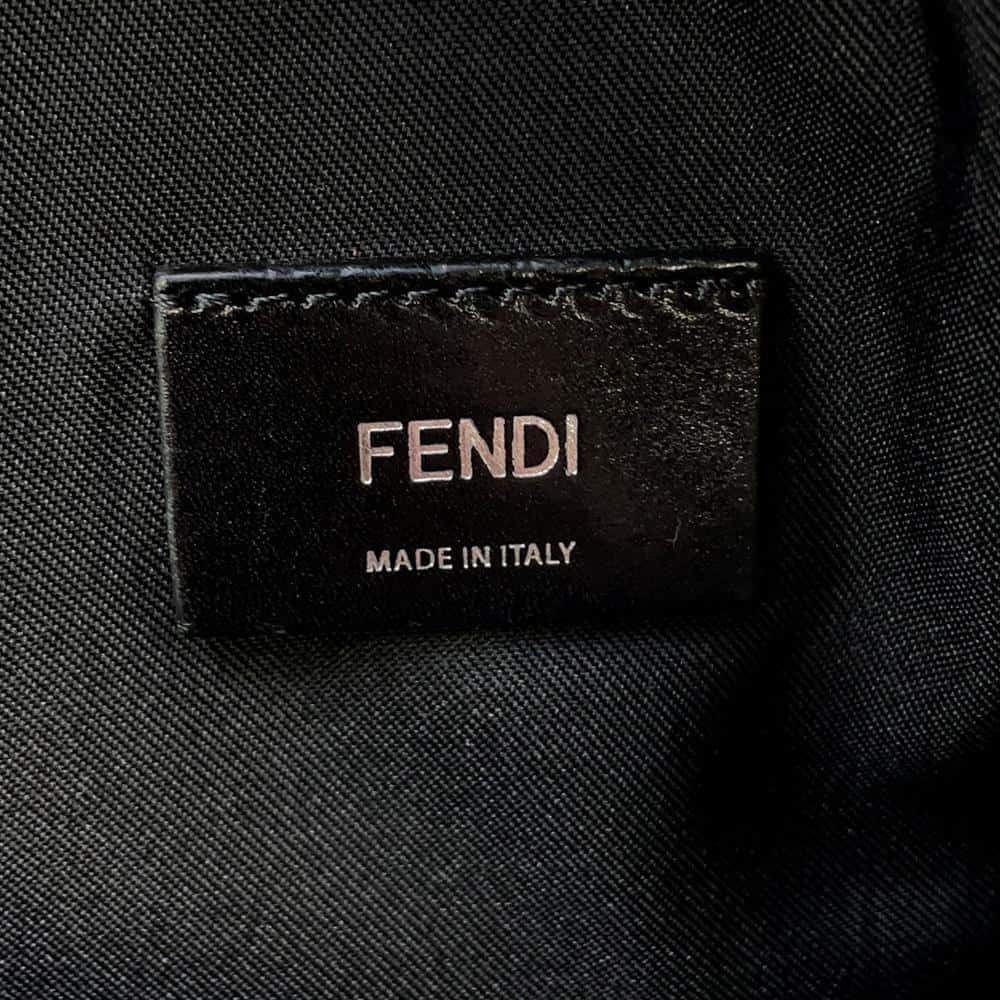 FENDI Zucca Pattern Backpack Black7VZ047 Leather Mesh
