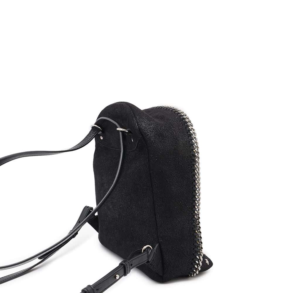 Stella McCartney Falabella Star Studded Zip Around Backpack Black468952 Polyester