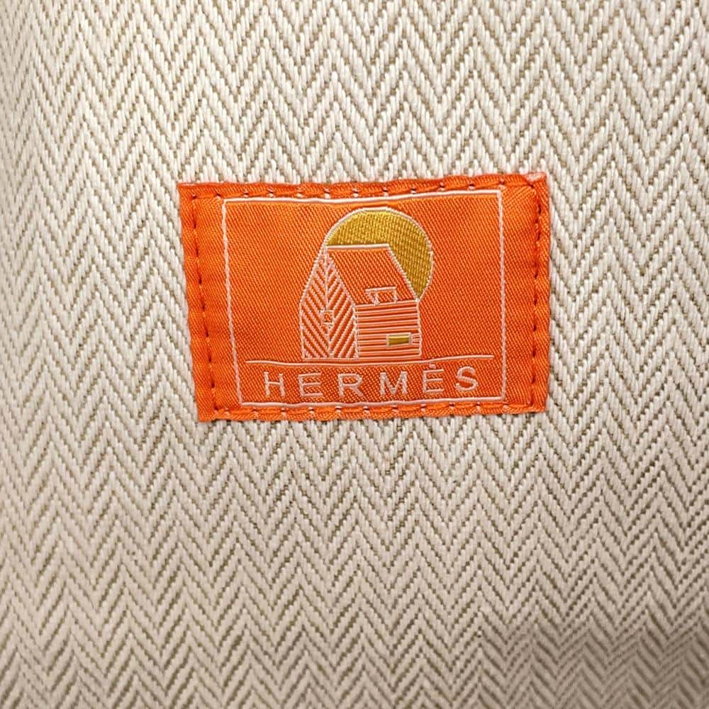 HERMES LES CABANES Backpack Orange / Framboise Cotton
