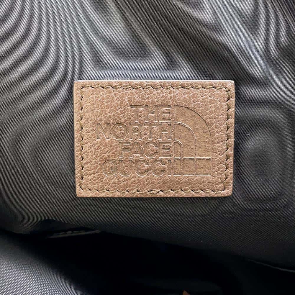 GUCCI The North Face Collaboration Backpack Black/White650288 Nylon Leather